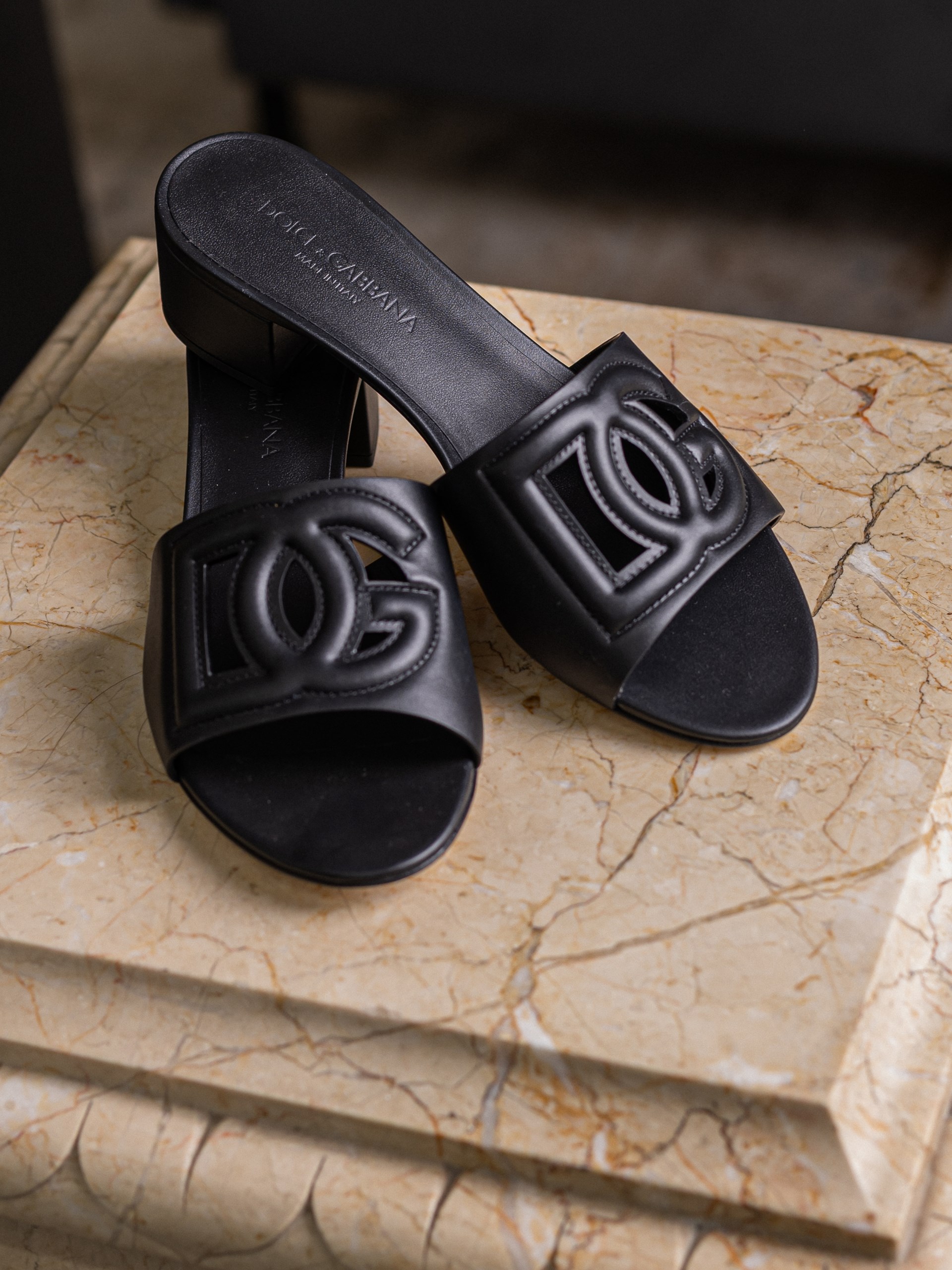 Dolce&Gabbana black heeled mules