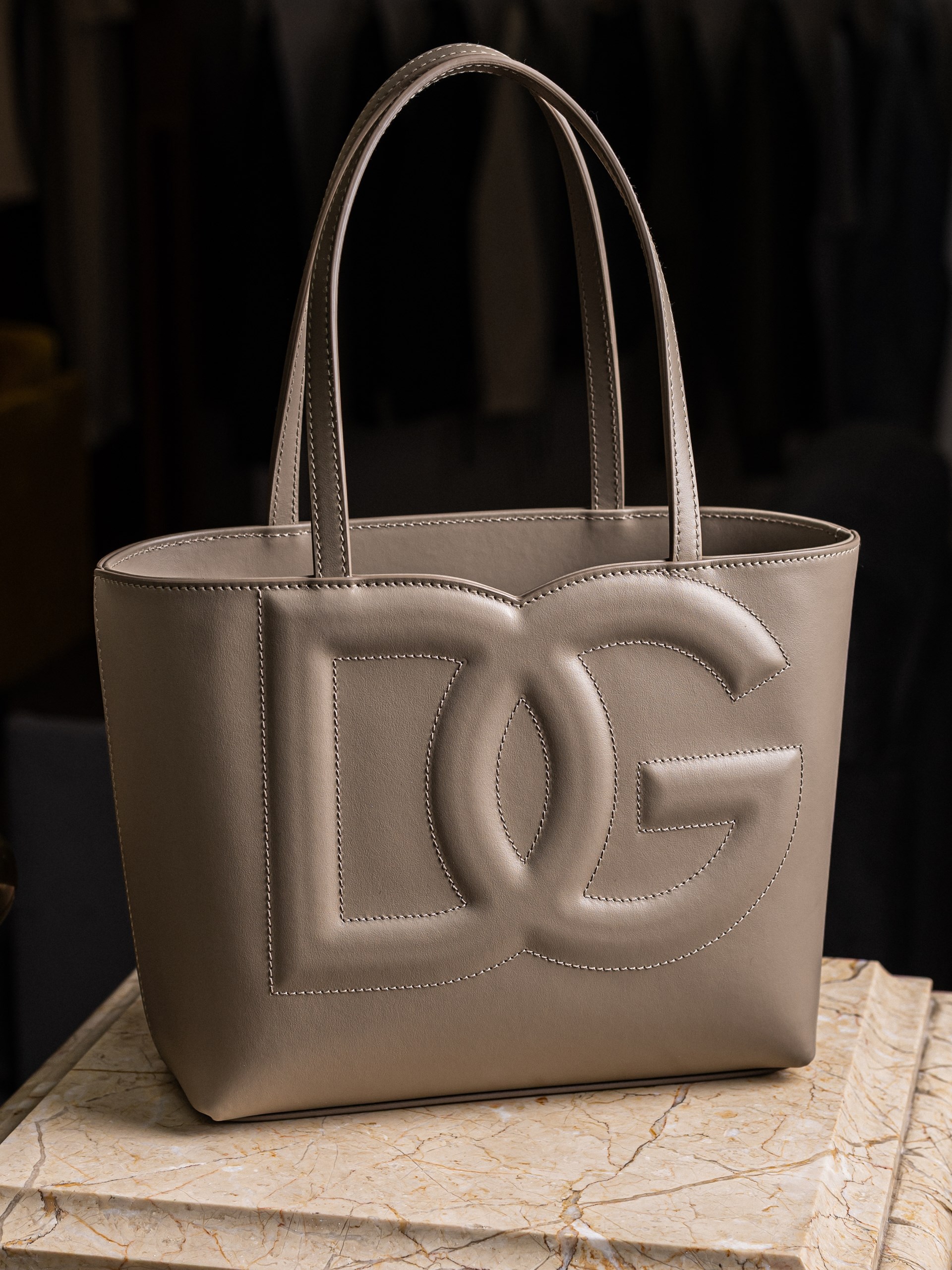 Dolce&Gabbana beige shopper bag with DG logo