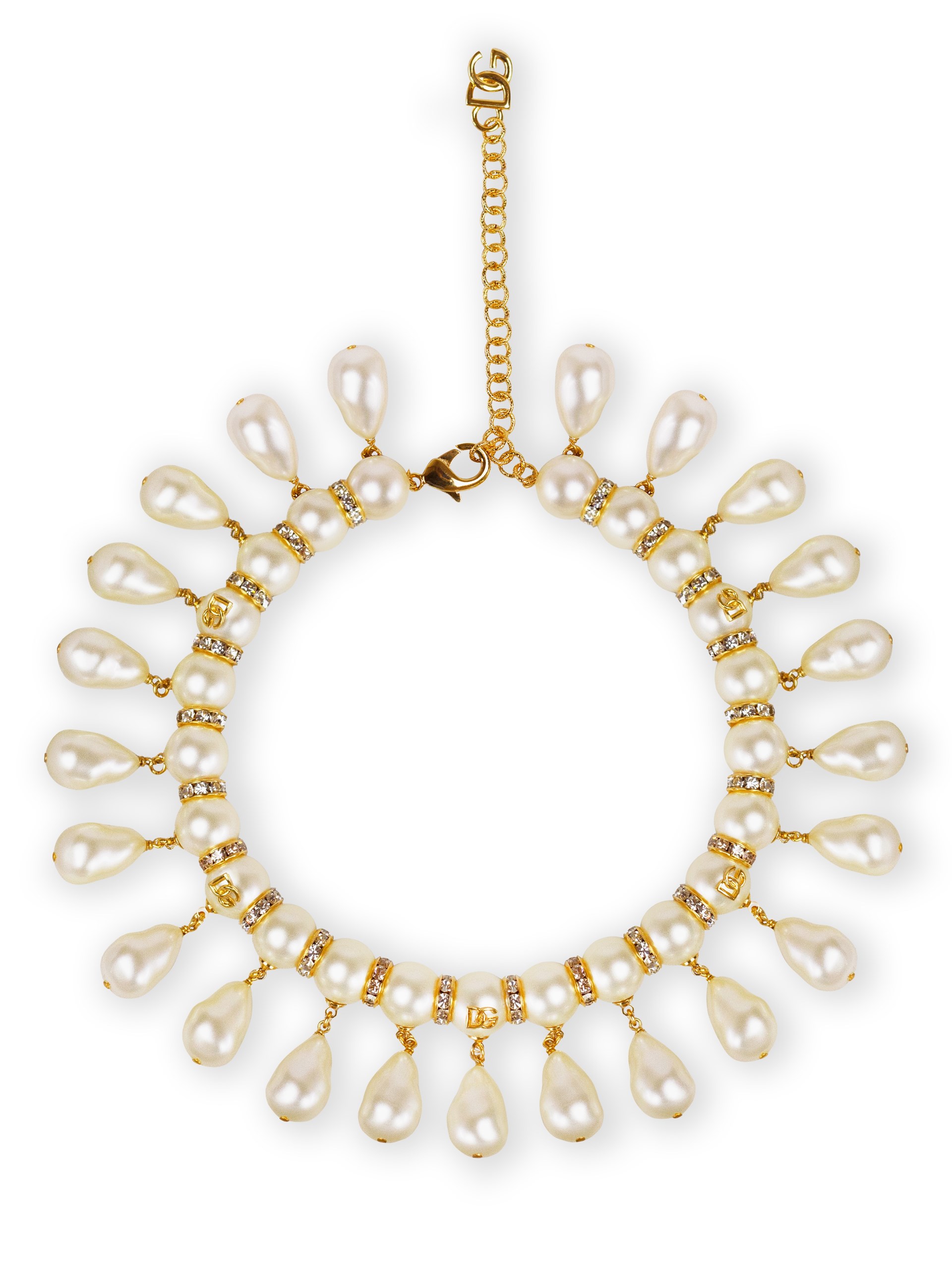 Dolce&Gabbana logo-embellished pearl necklace
