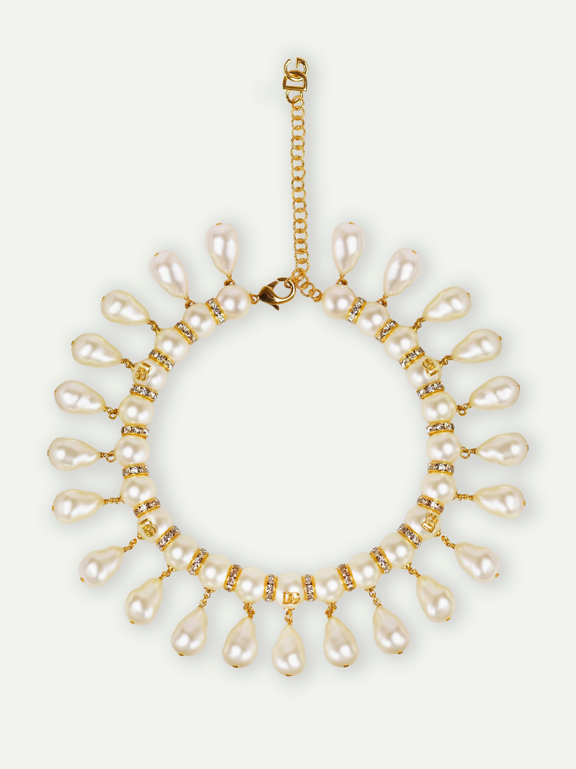 Dolce&Gabbana logo-embellished pearl necklace