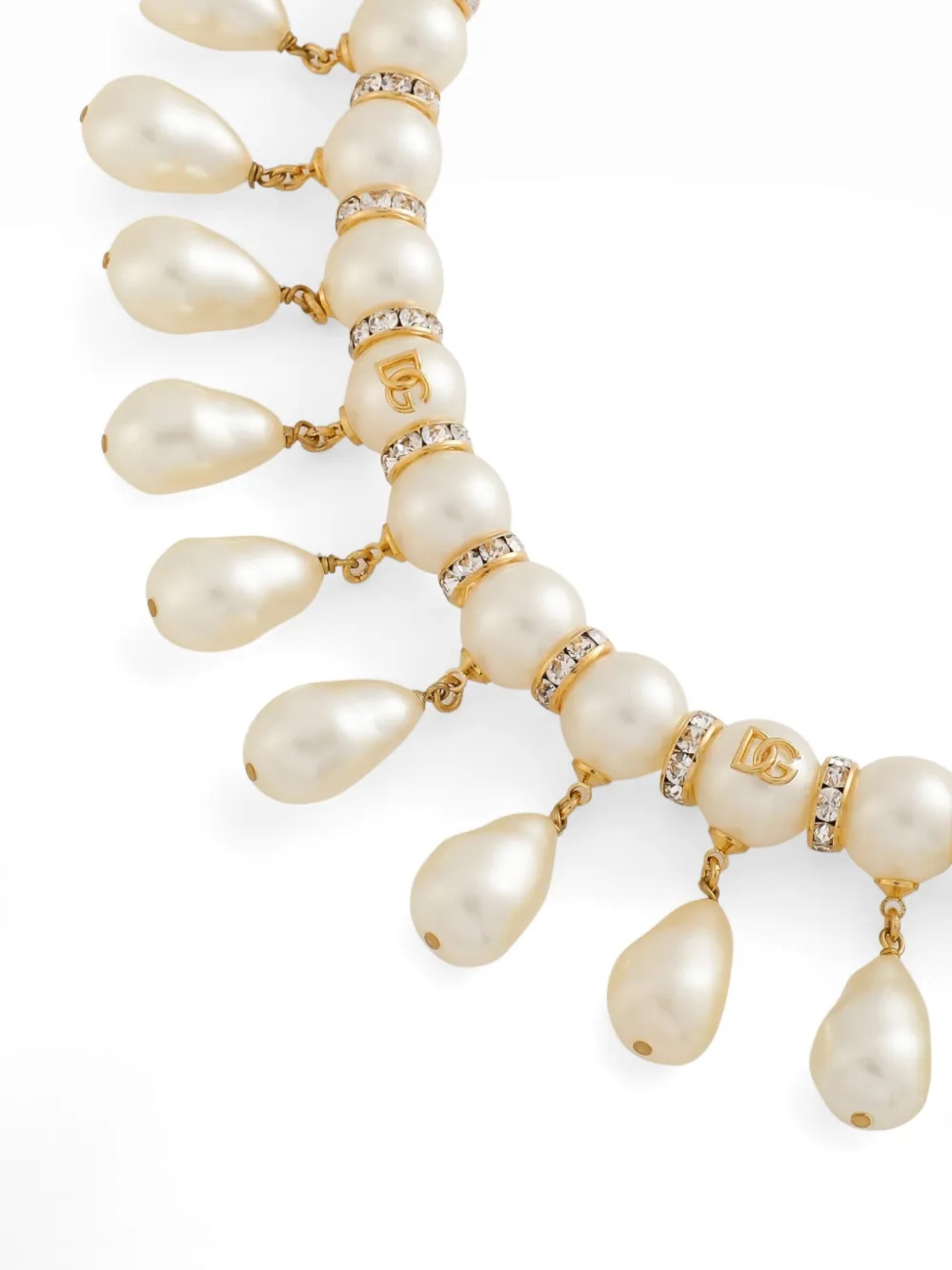 Dolce&Gabbana logo-embellished pearl necklace