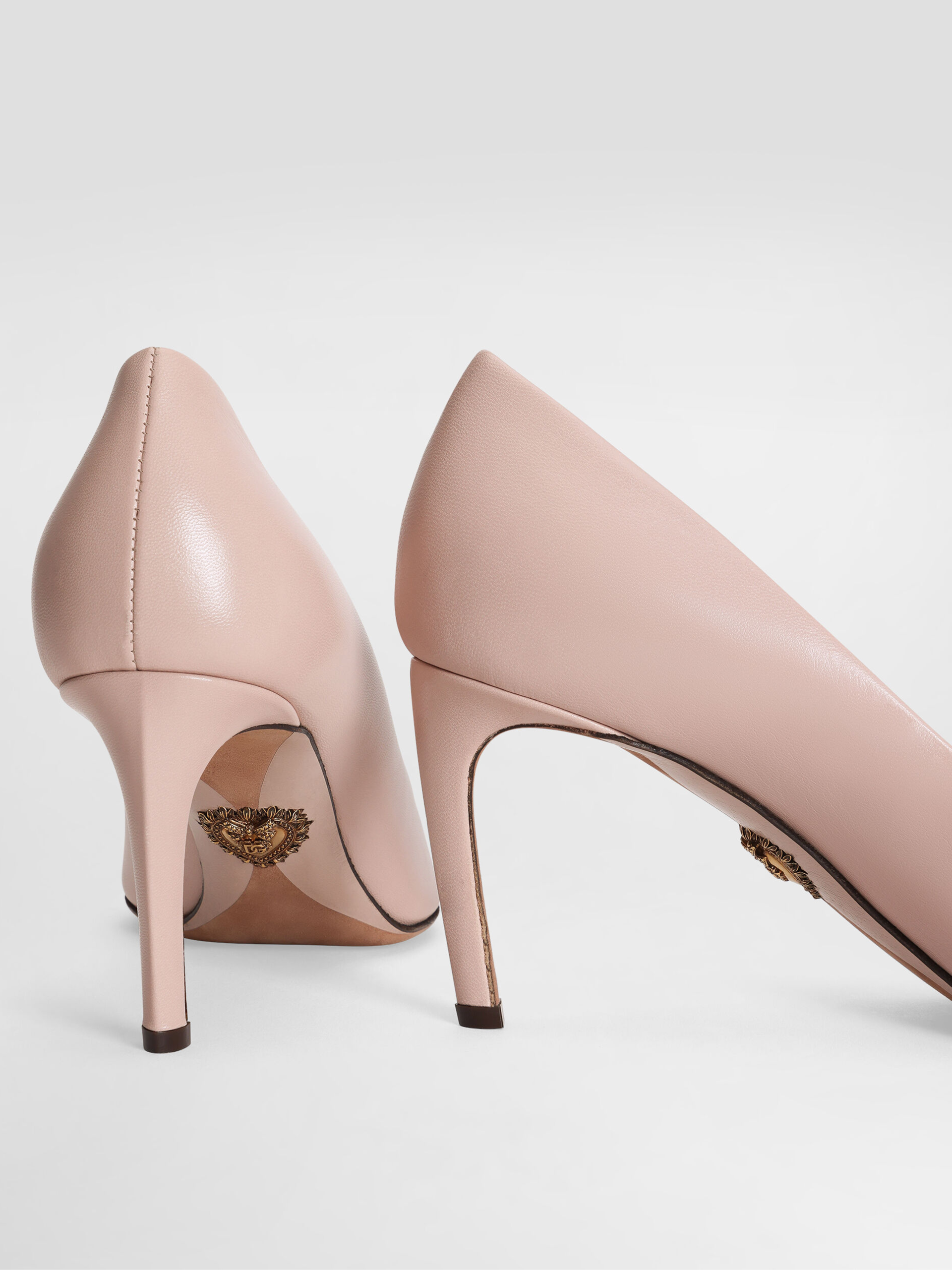 Dolce&Gabbana soft pink leather shoes