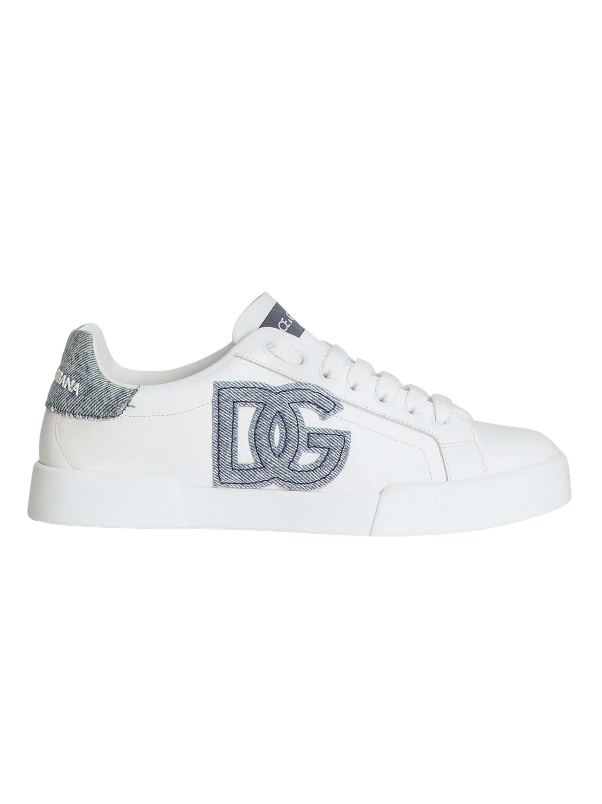 Dolce&Gabbana Portofino white sneakers with denim logo
