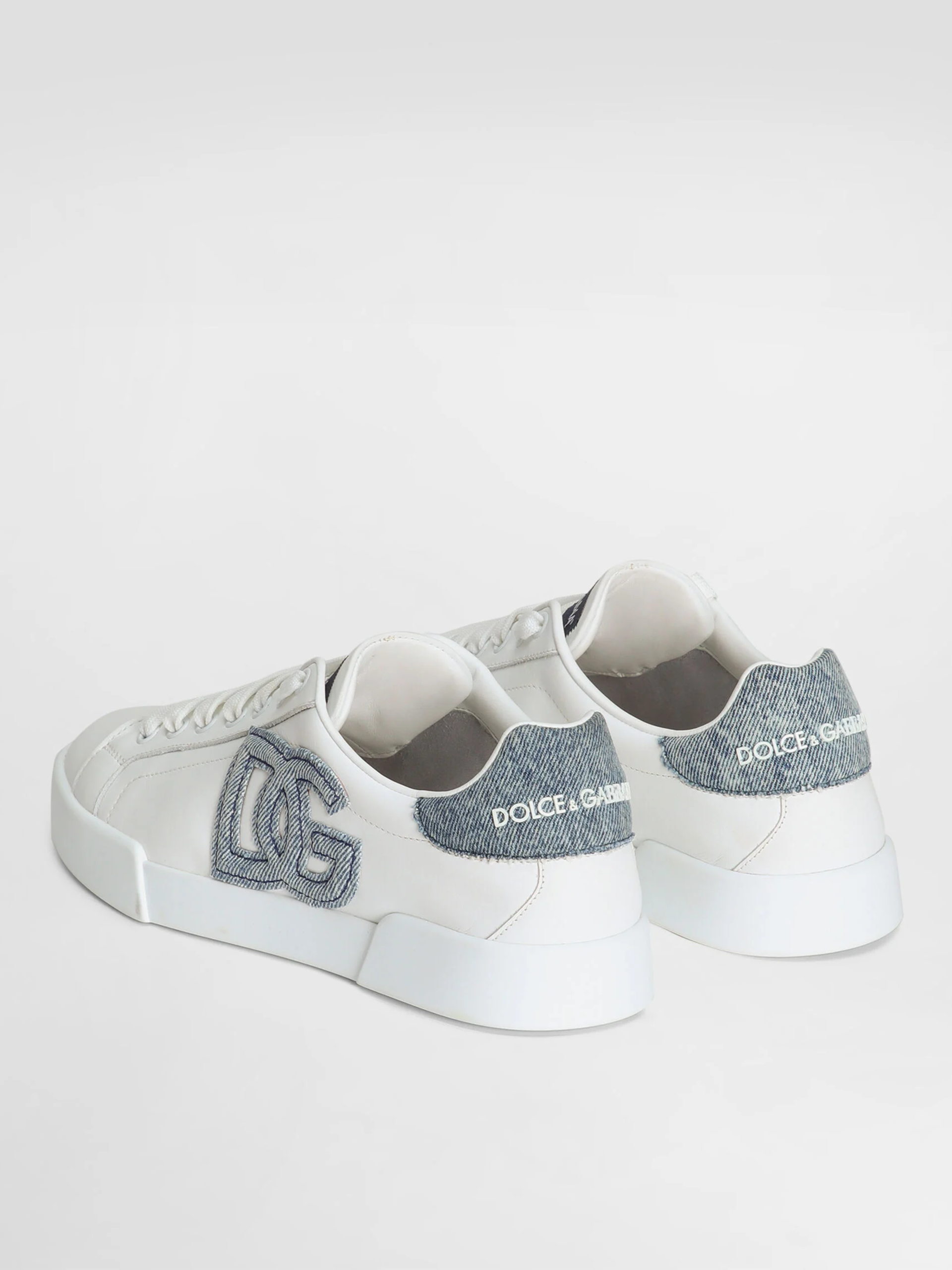Dolce&Gabbana Portofino white sneakers with denim logo