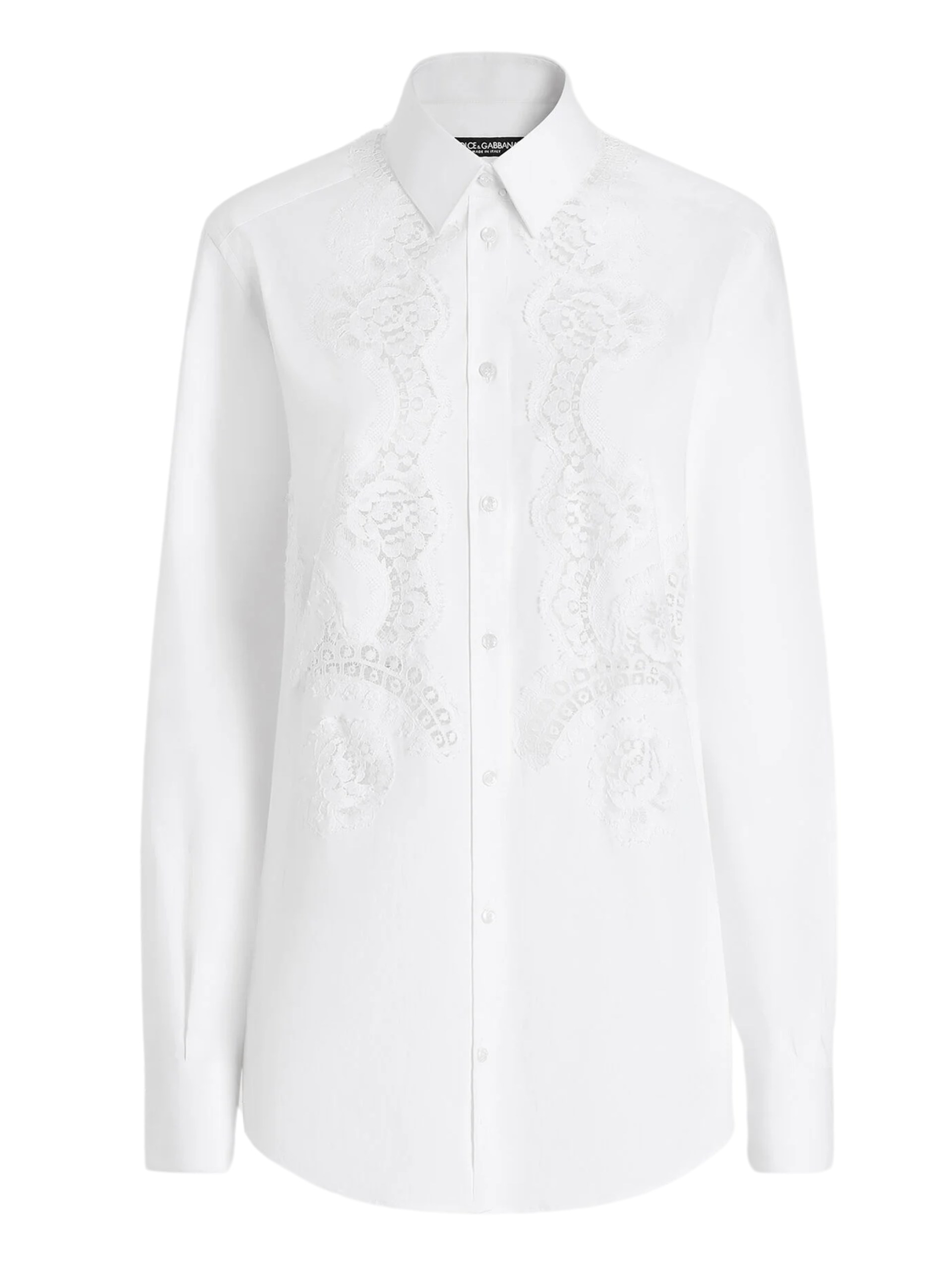 Dolce&Gabbana white shirt with lace inserts