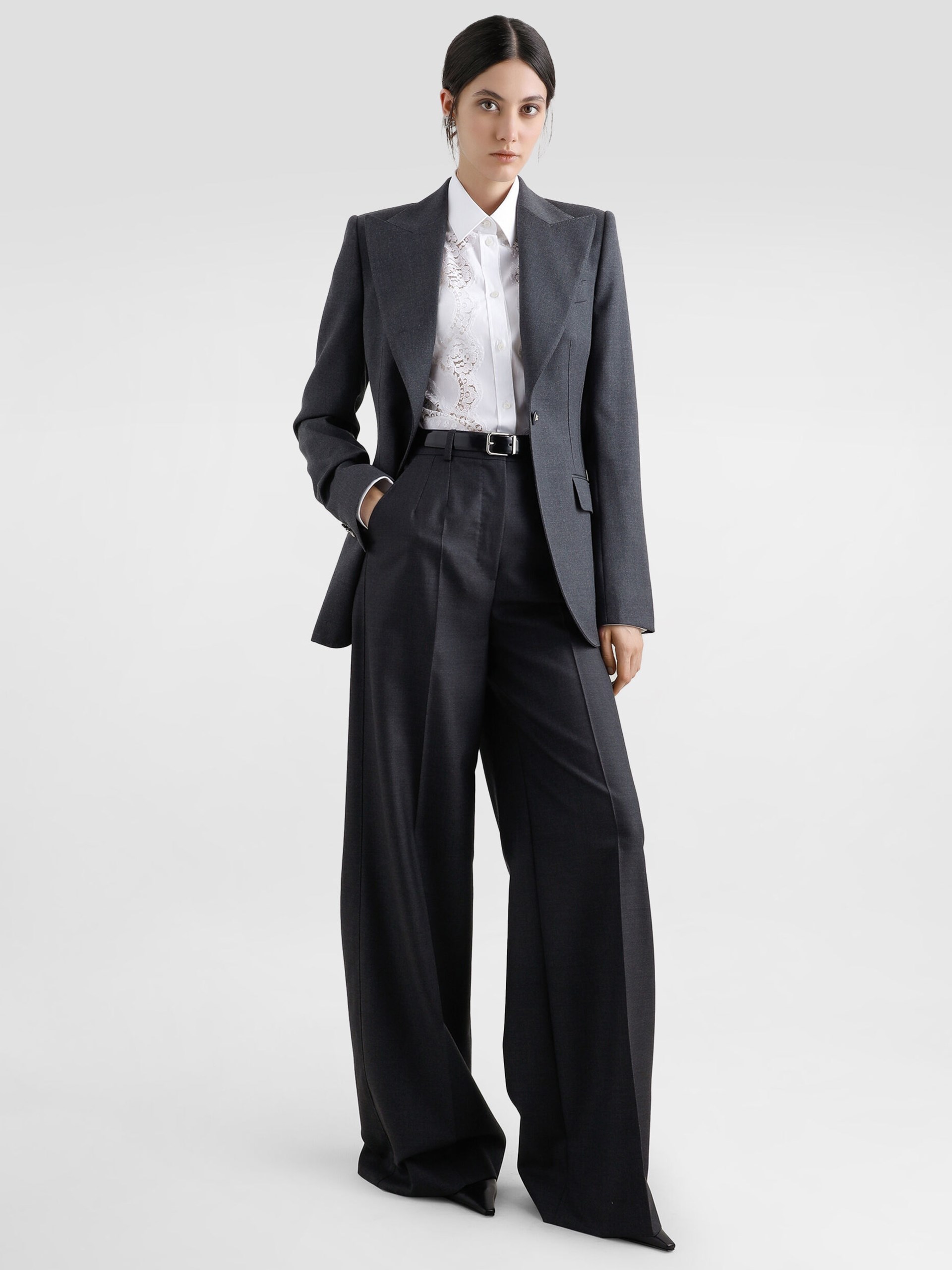 Dolce&Gabbana white shirt with lace inserts