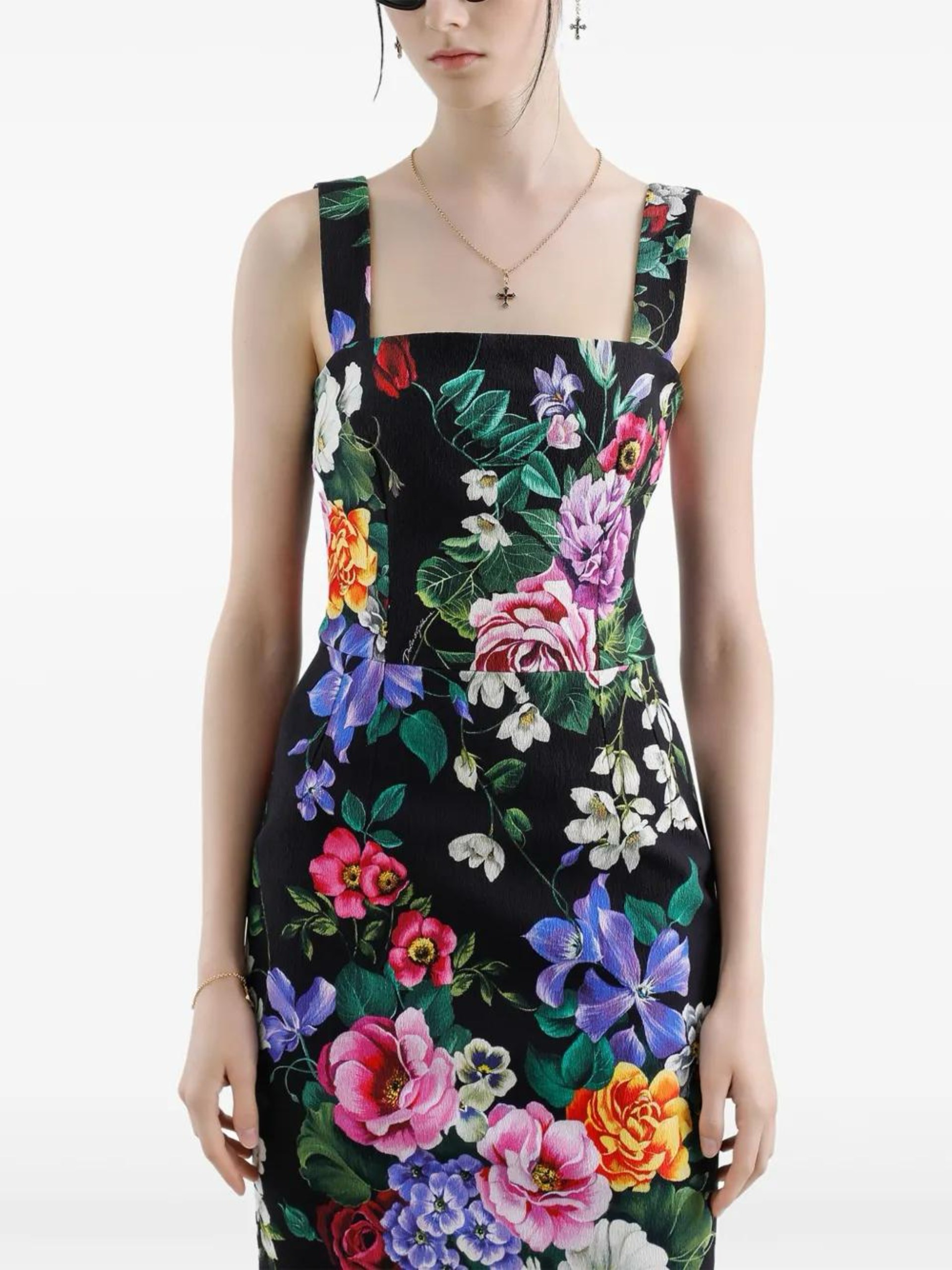 DOLCE&GABBANA Floral Sleeveless Sheath Dress