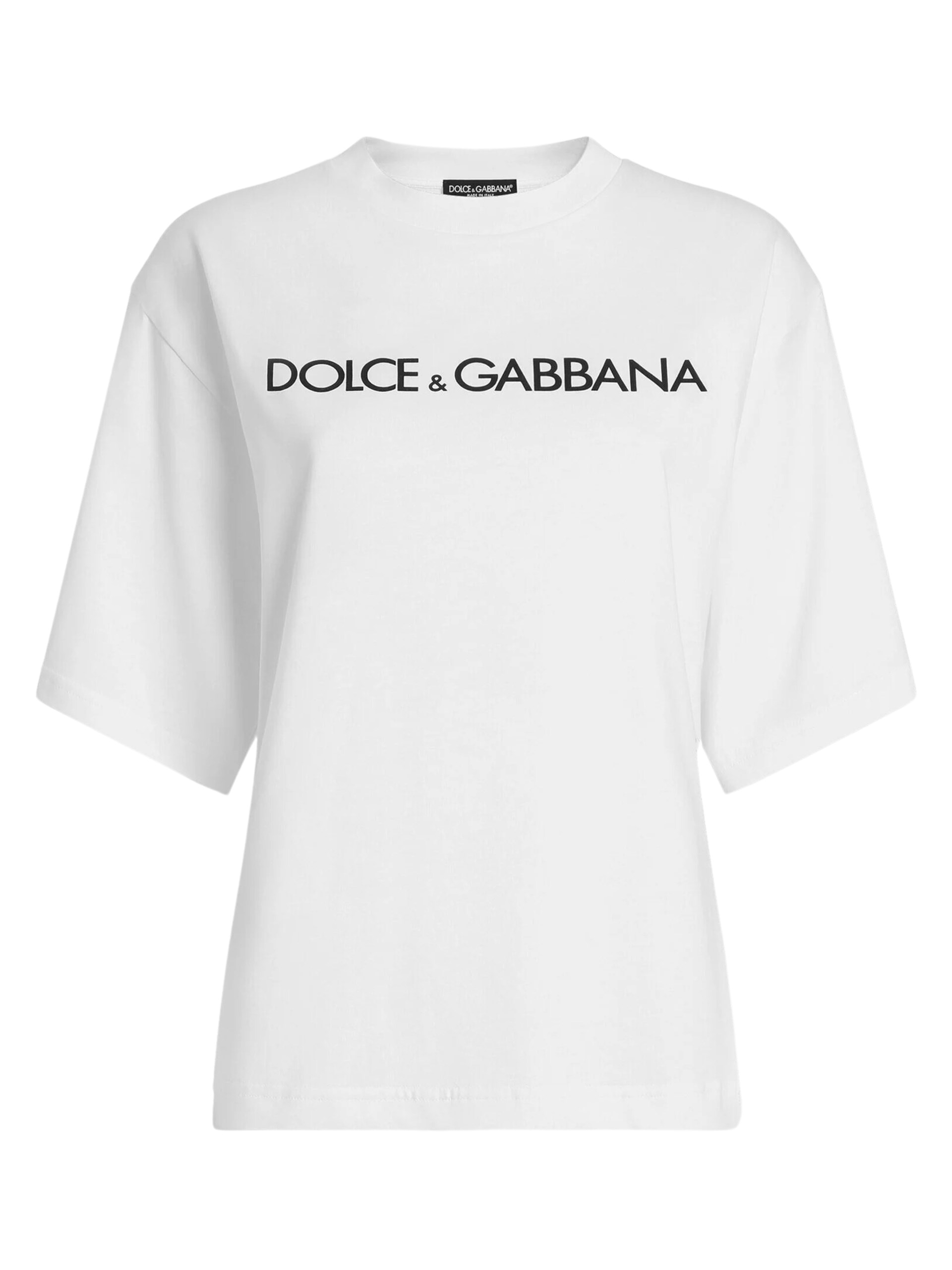 SHORT-SLEEVED COTTON T-SHIRT WITH DOLCE&GABBANA LETTERING