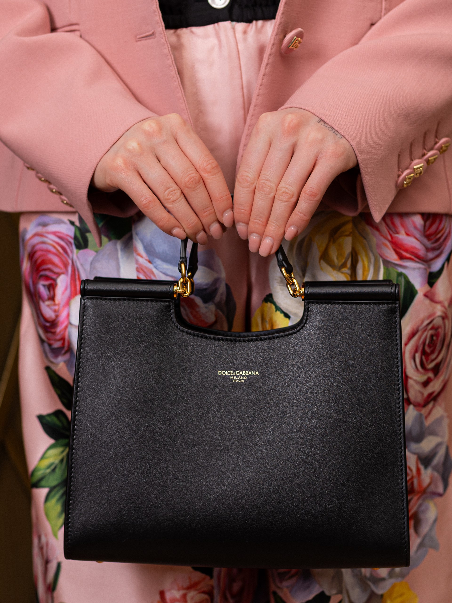 Dolce&Gabbana black bag with gold hardware