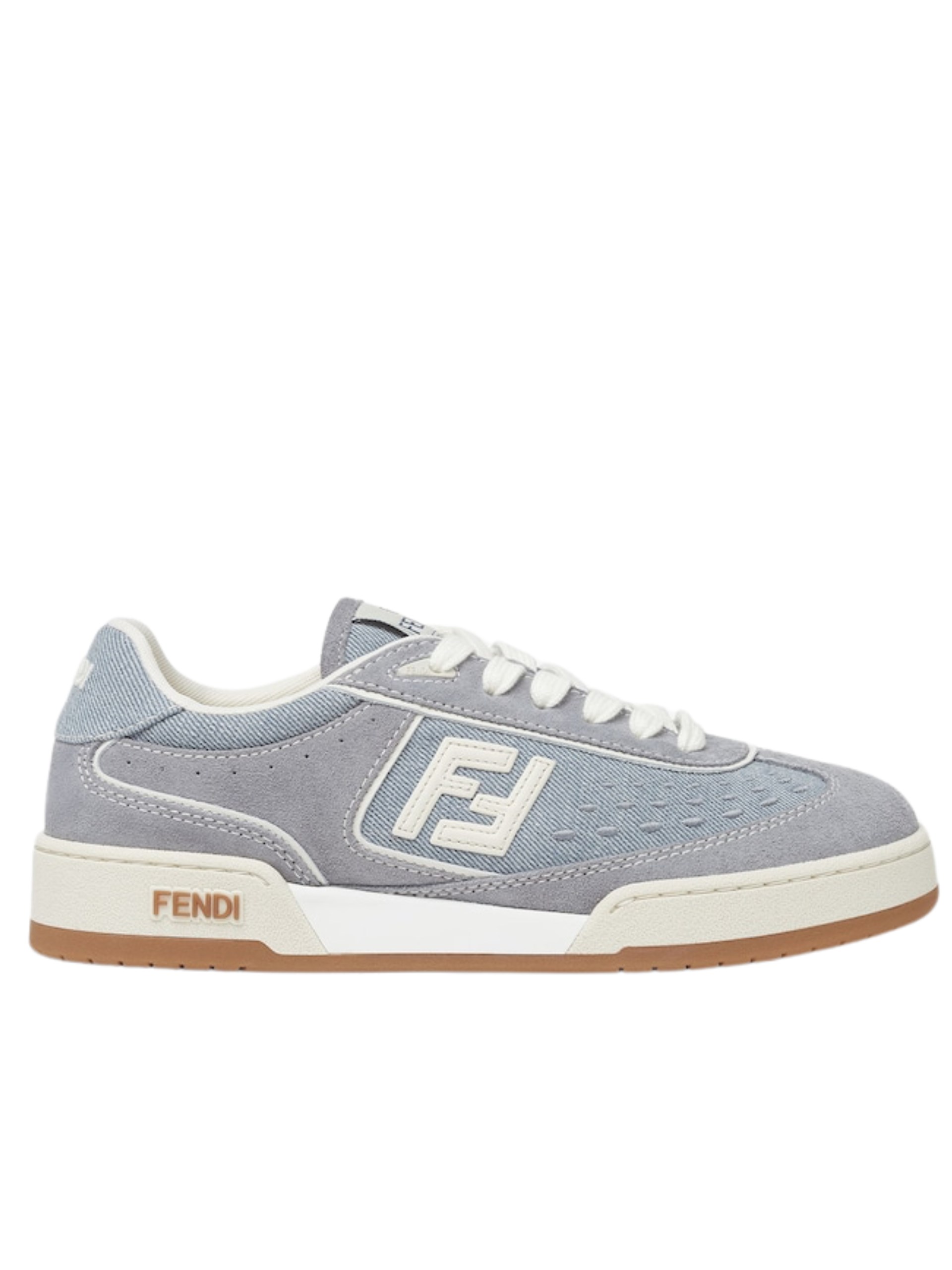 Світло-сині кросівки Fendi Match з деніму