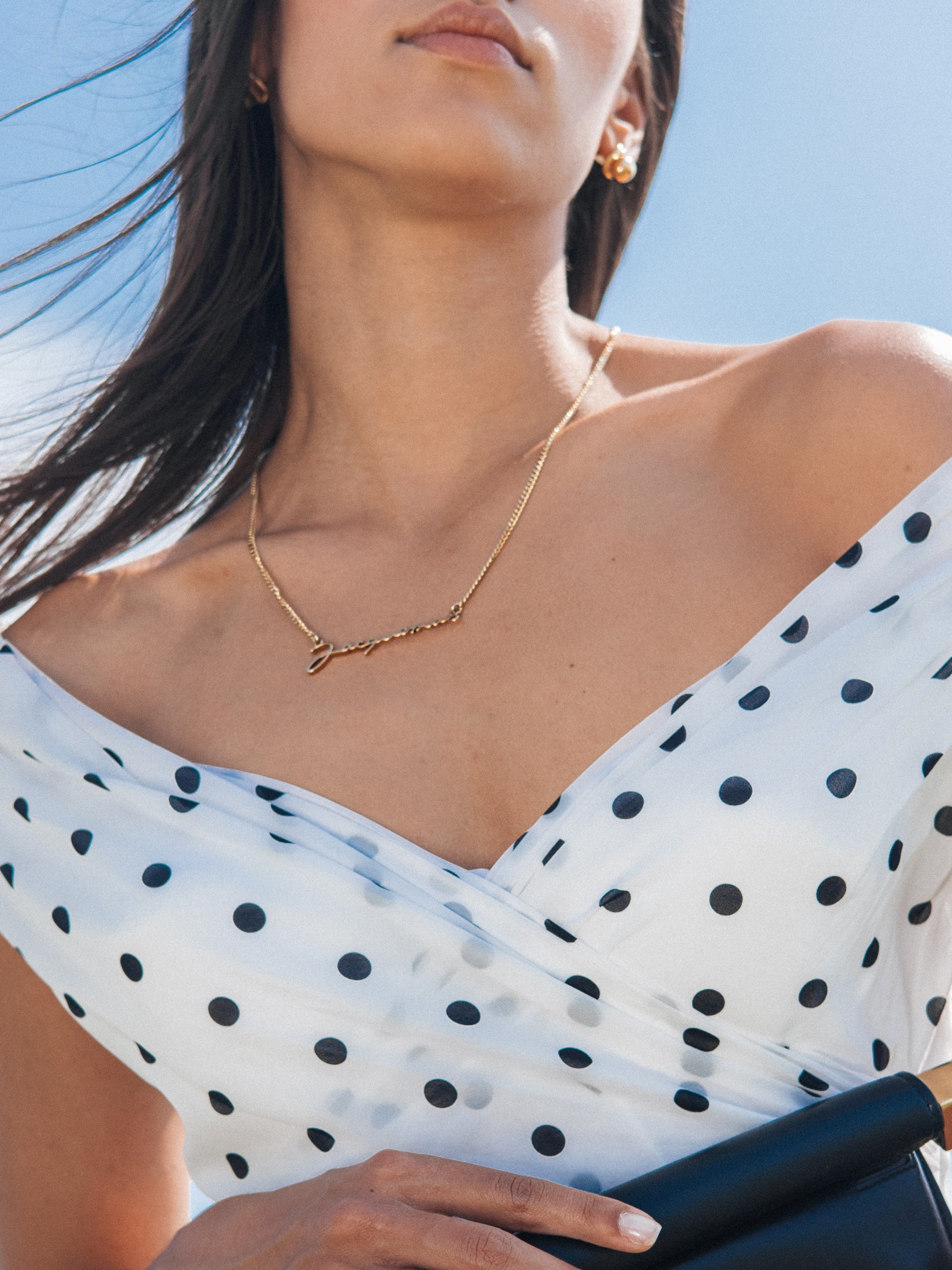 Jacquemus Signature gold-tone logo chain necklace