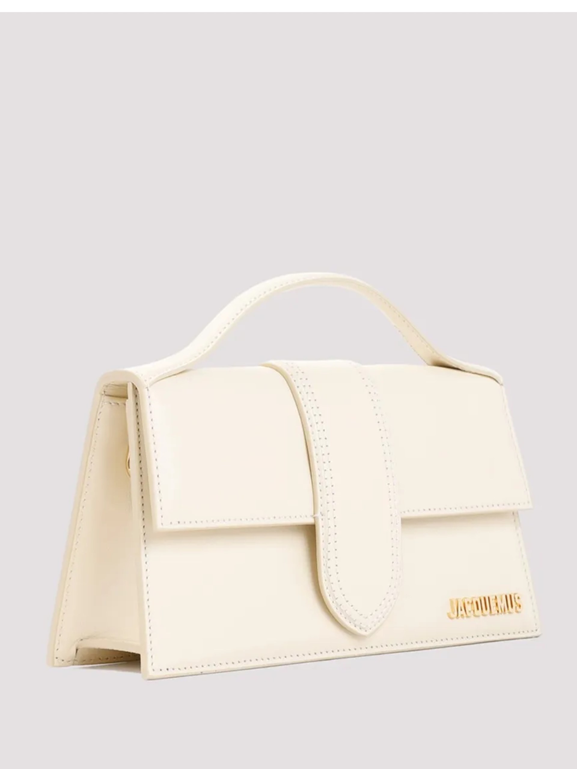 Ivory Jacquemus Bambino leather bag