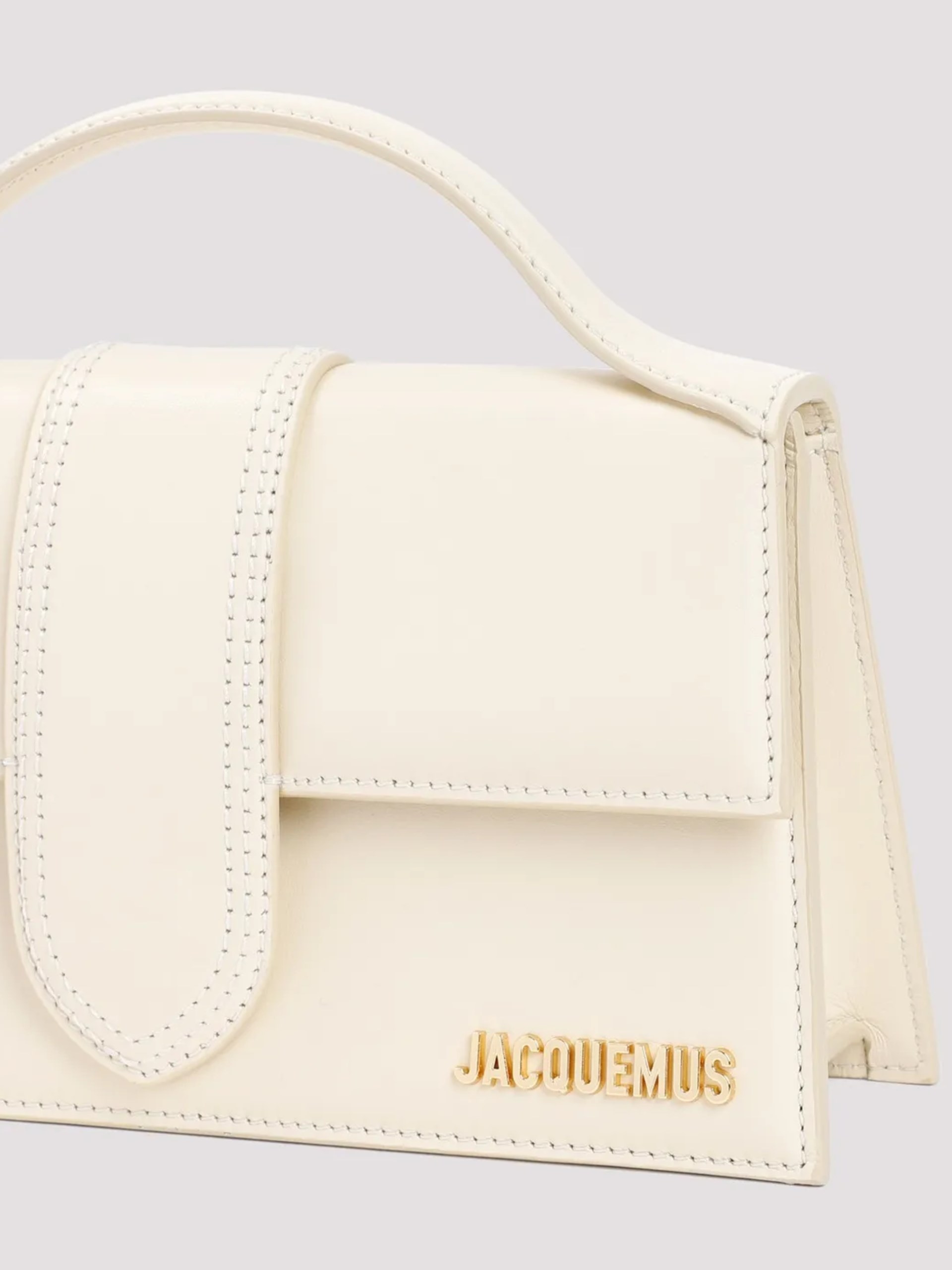 Ivory Jacquemus Bambino leather bag