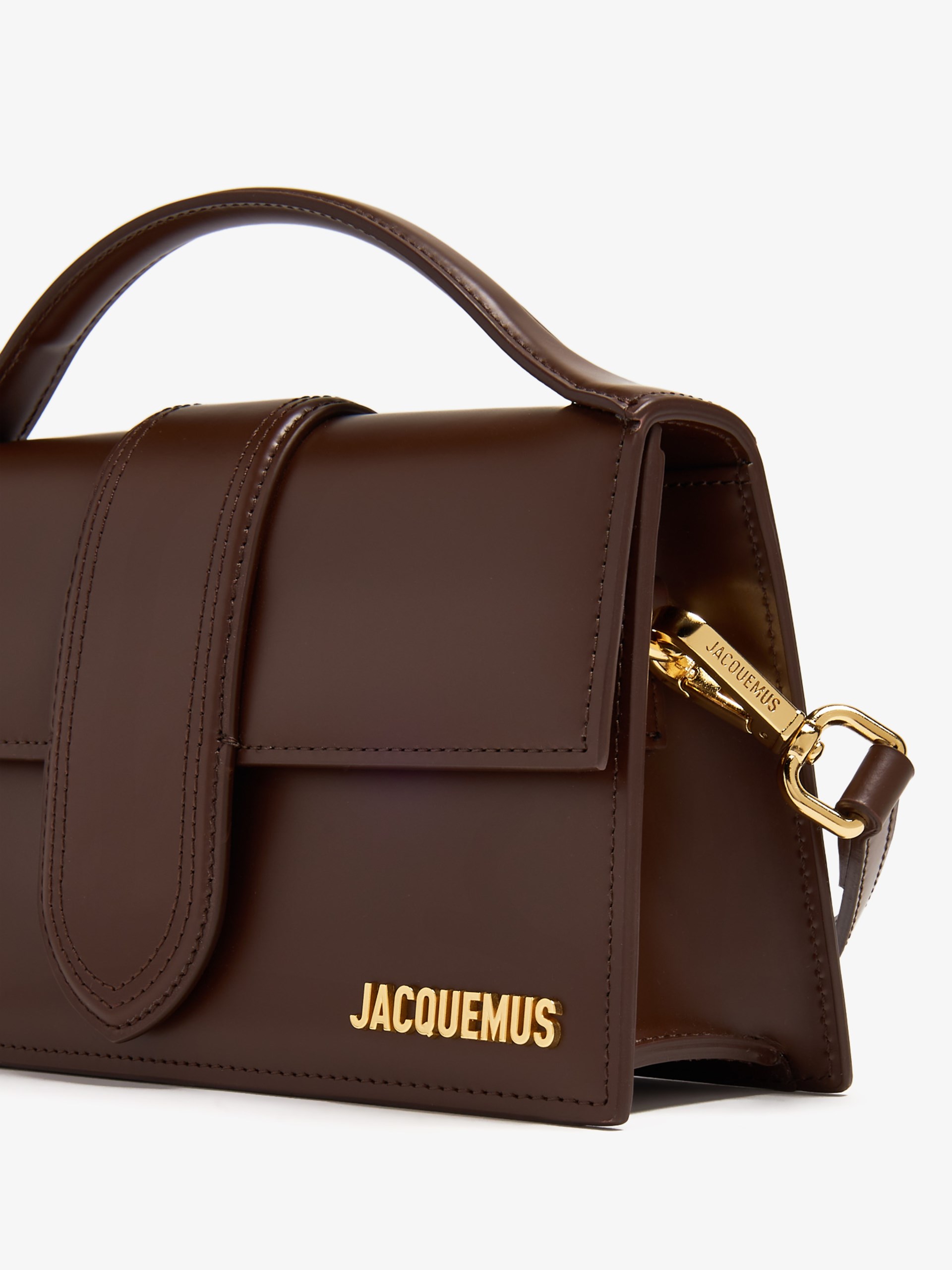 Коричнева сумка-конверт Jacquemus Le Grand Bambino зі шкіри