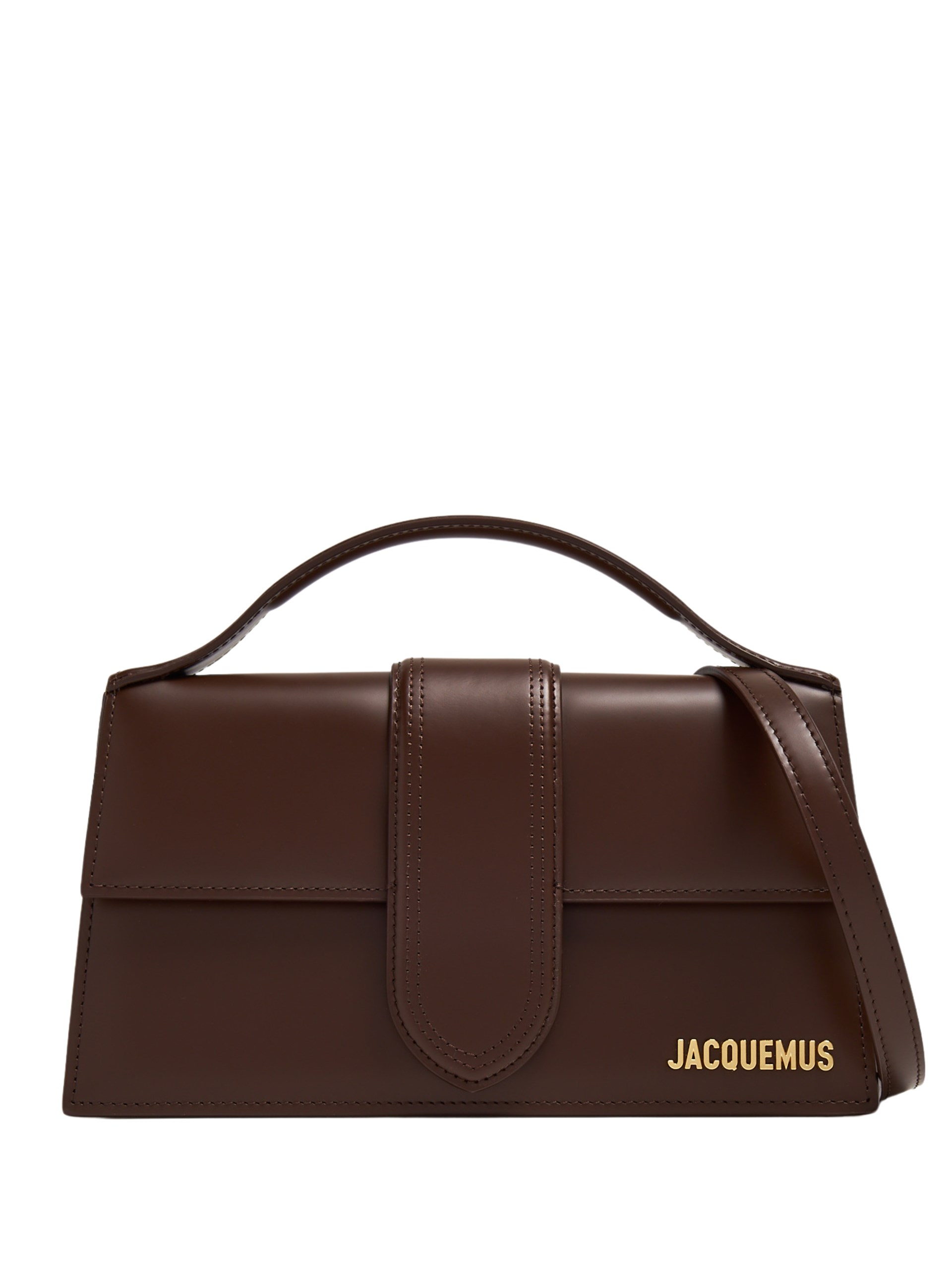 Коричнева сумка-конверт Jacquemus Le Grand Bambino зі шкіри