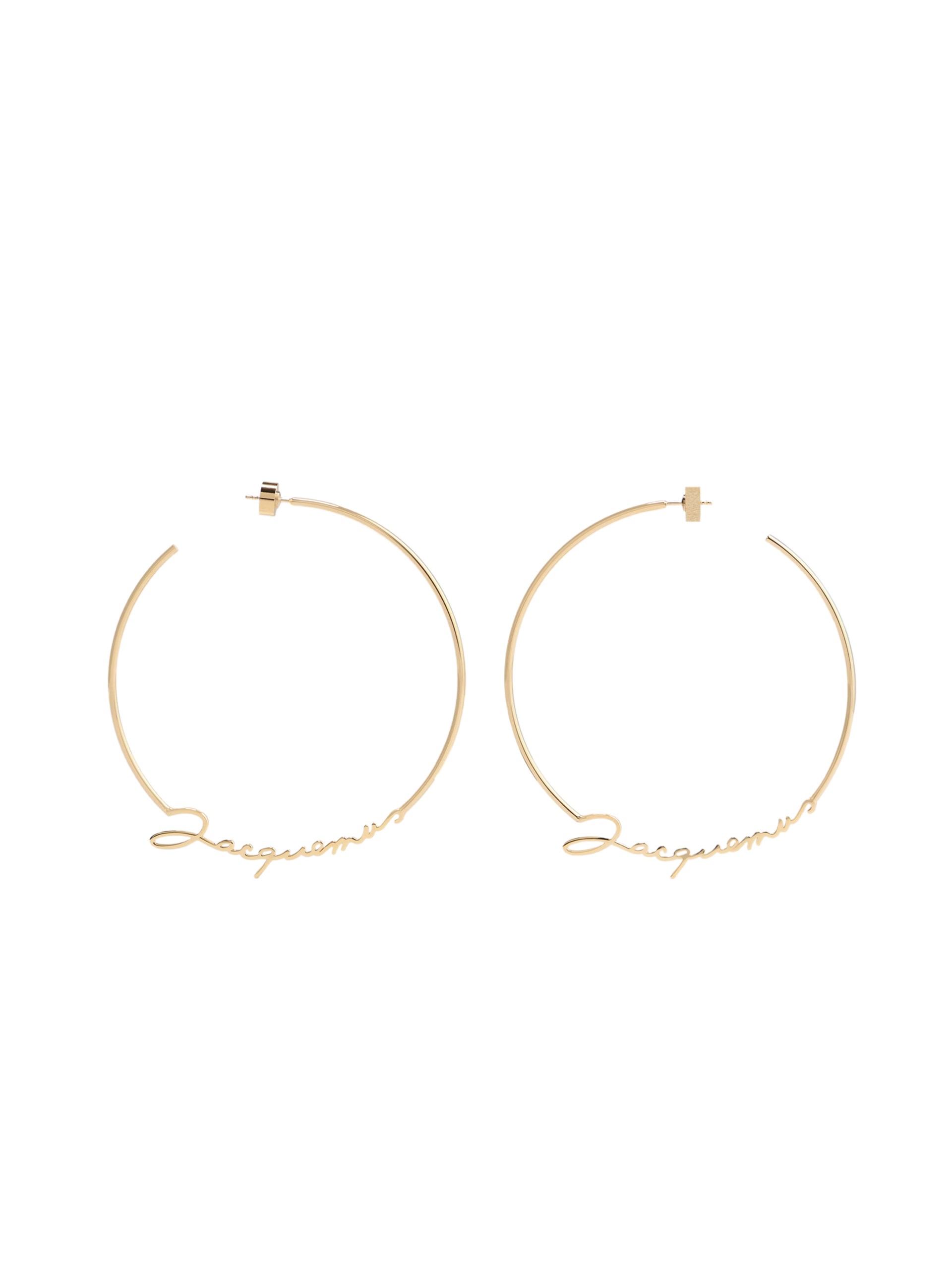 Jacquemus gold-tone logo hoop earrings