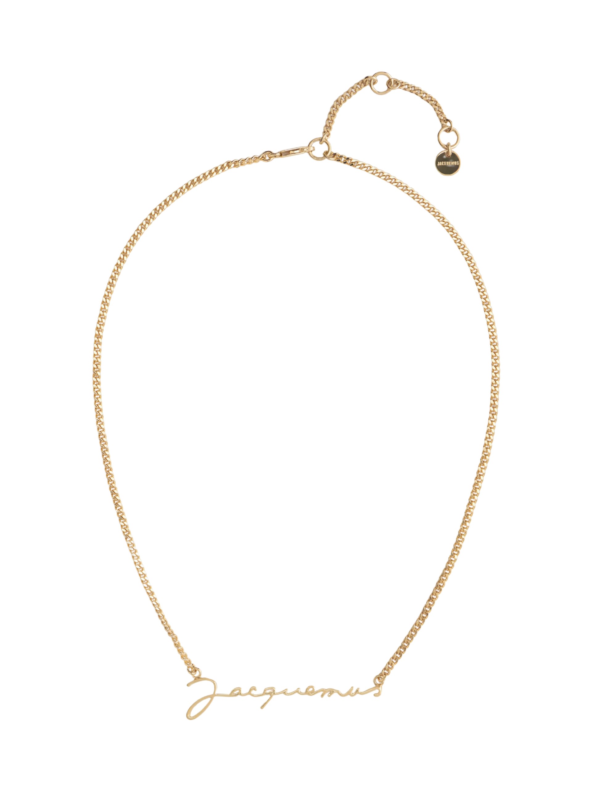 Jacquemus Signature gold-tone logo chain necklace