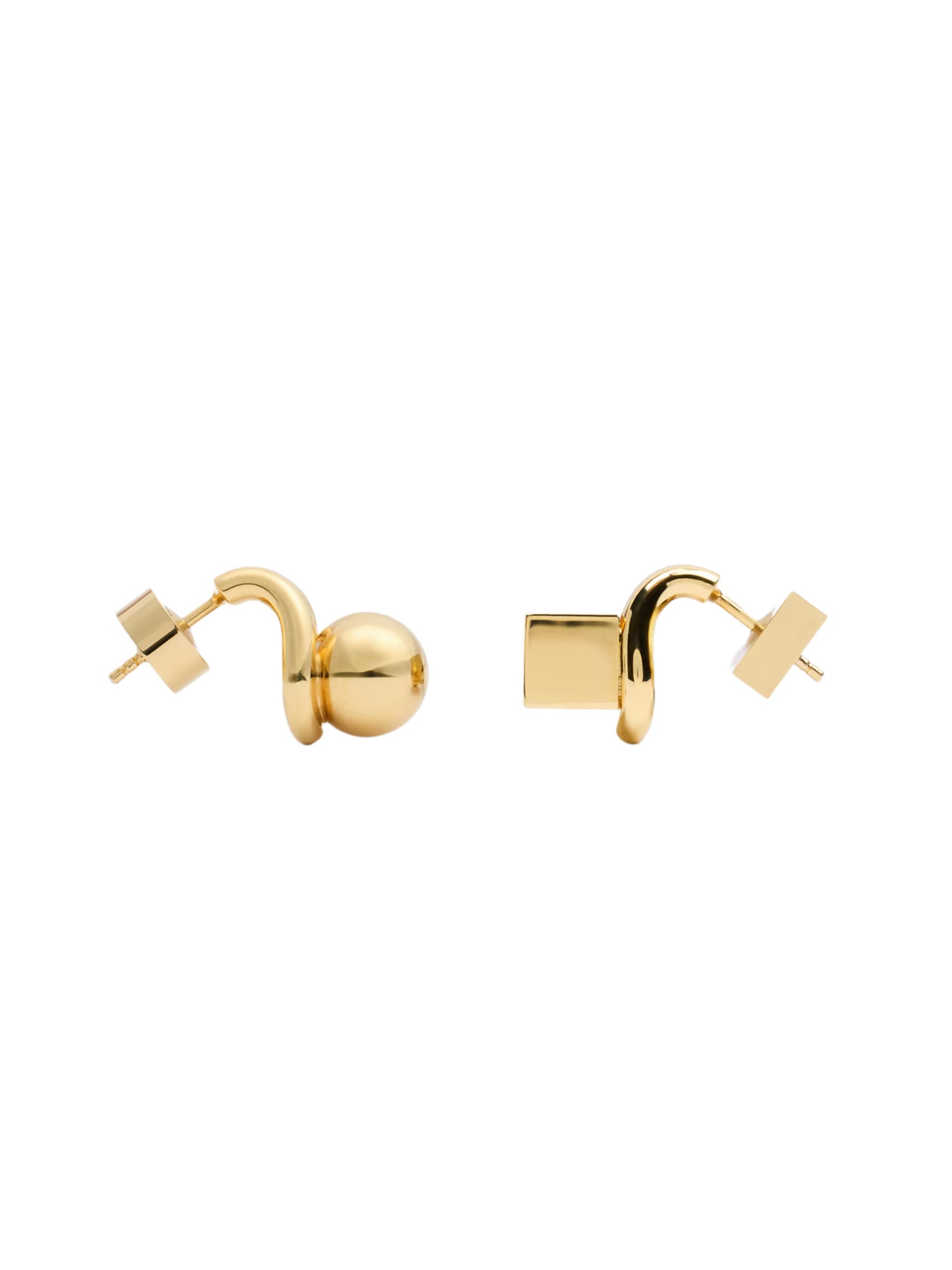 Jacquemus Nodo gold asymmetric earrings
