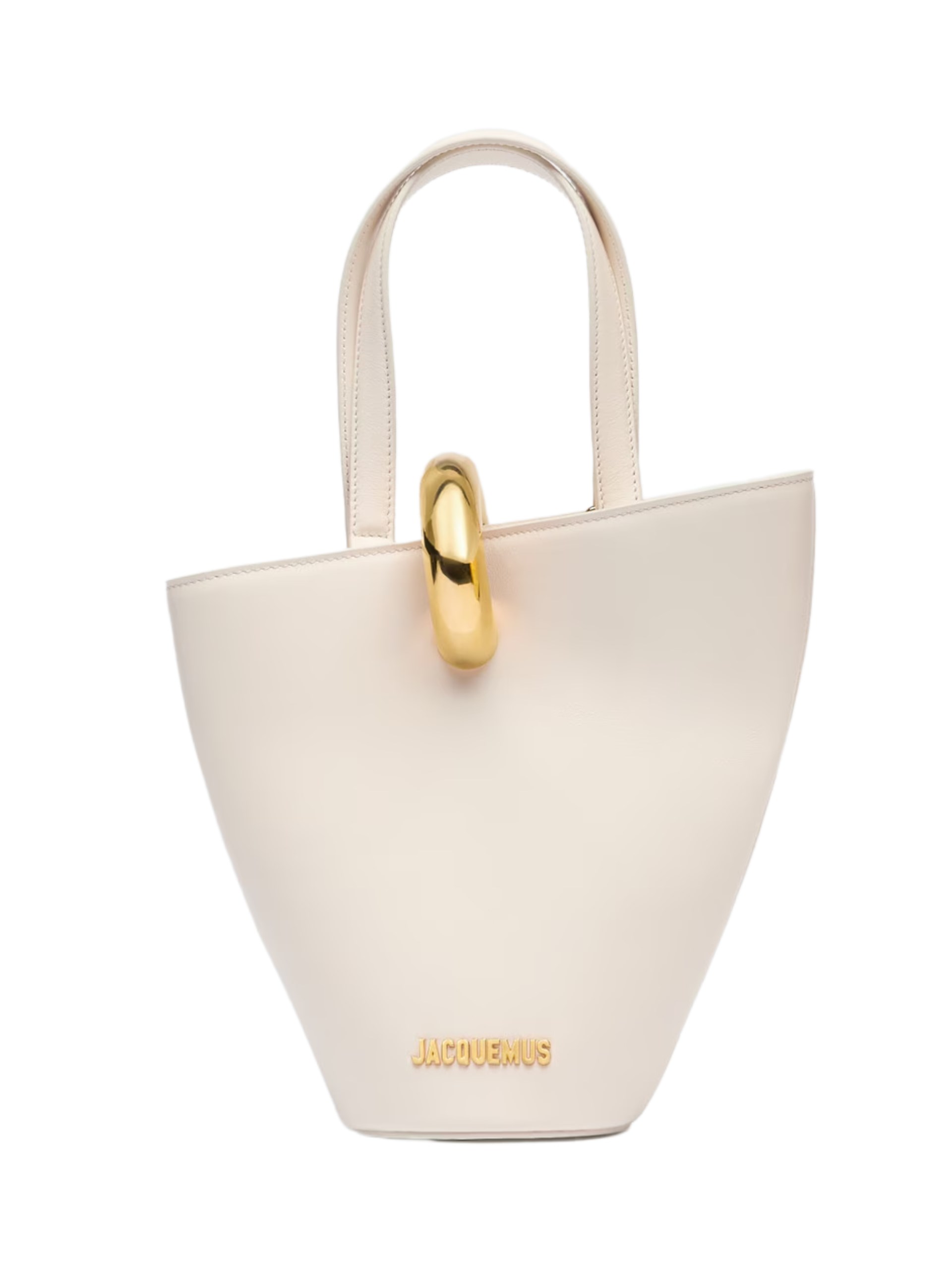 Асиметрична сумка-відро Jacquemus Bambola Small кольору айворі