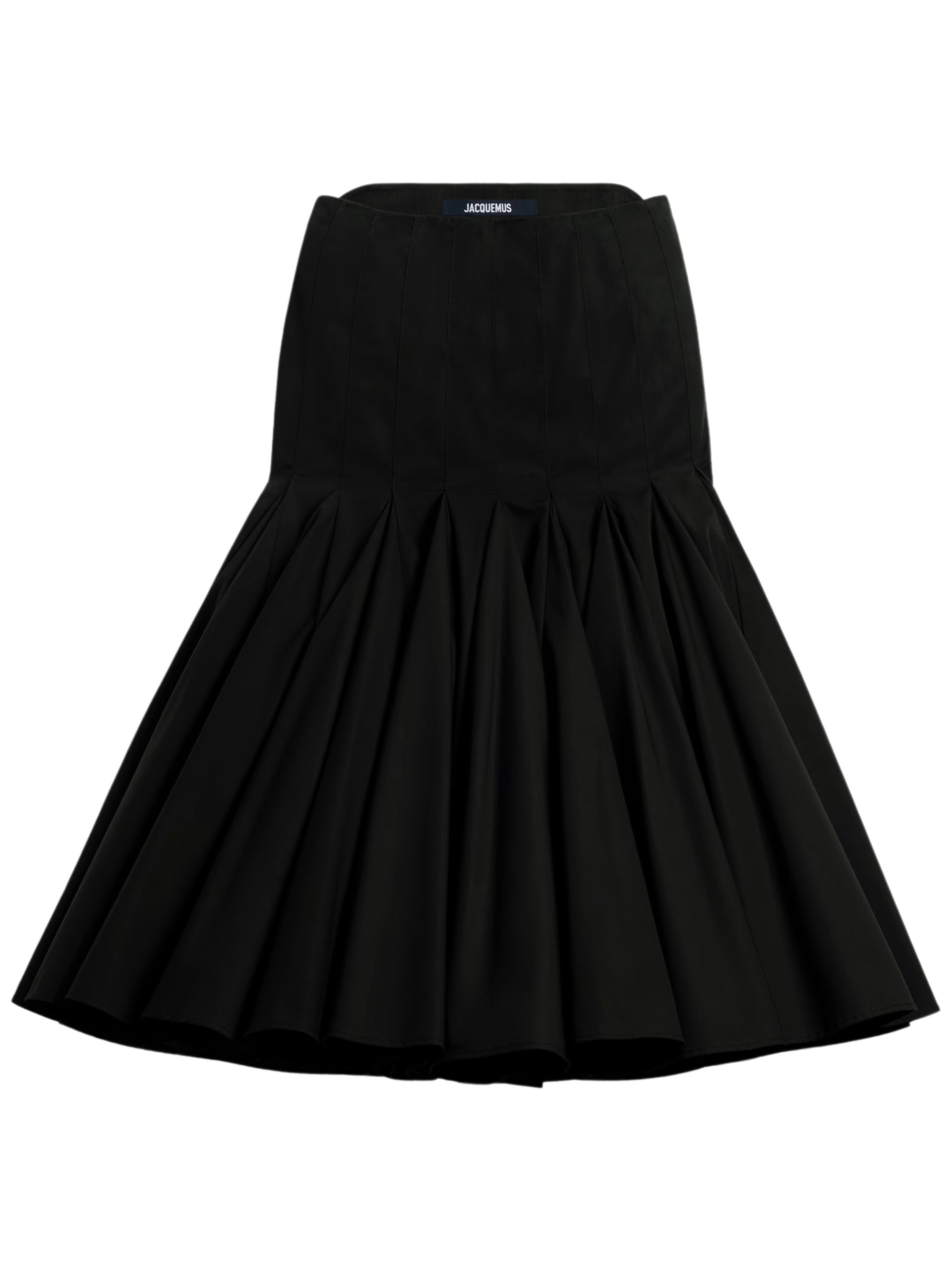Jacquemus Agave Flared Black Midi Skirt