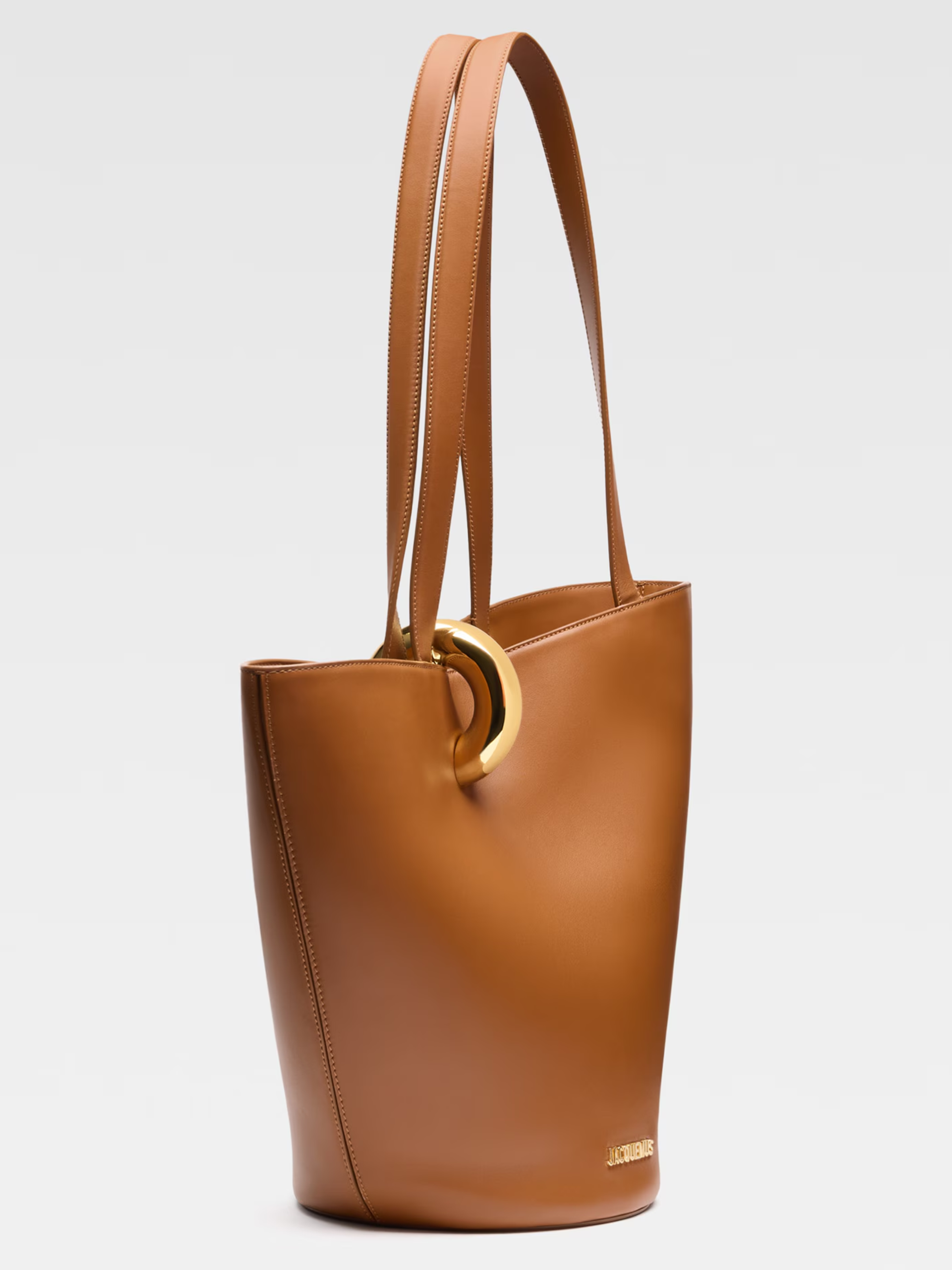 Коричнева сумка-відро Jacquemus The medium Bambola