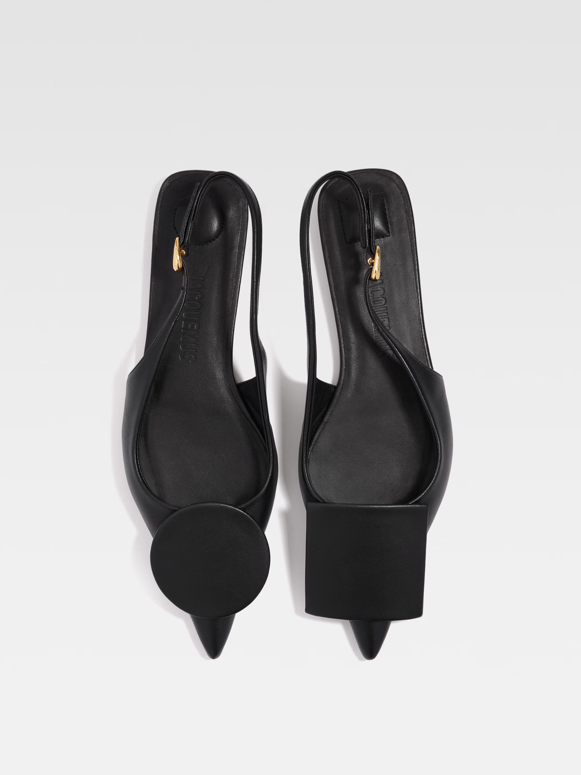 Чорні шкіряні мюлі Jacquemus Duelo