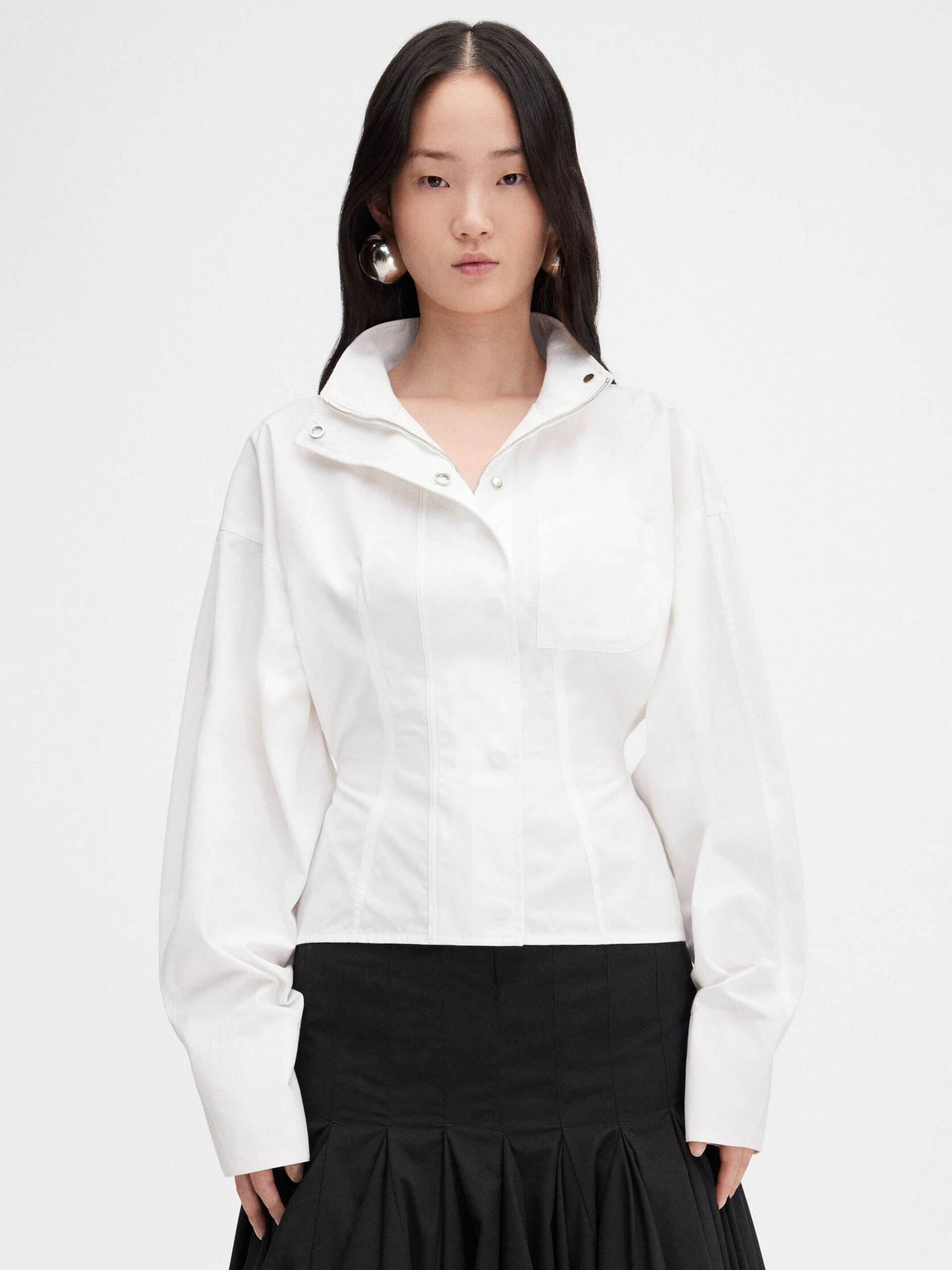 Jacquemus Ciro white fitted waist shirt