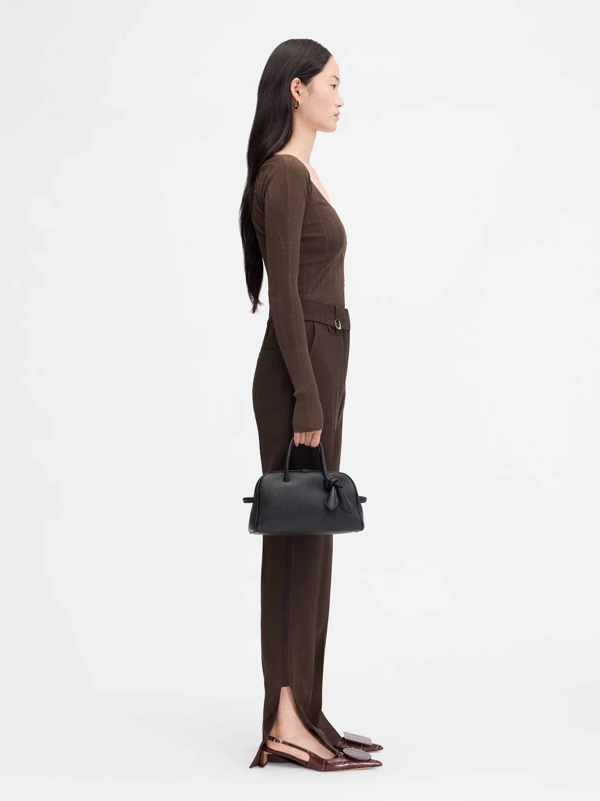 Коричневий топ Jacquemus з логотипом