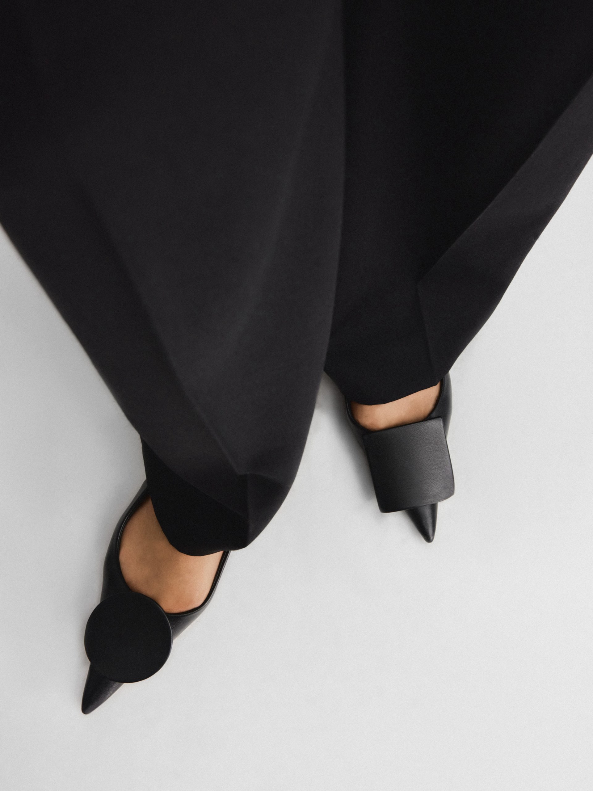 Jacquemus Duelo black leather mules