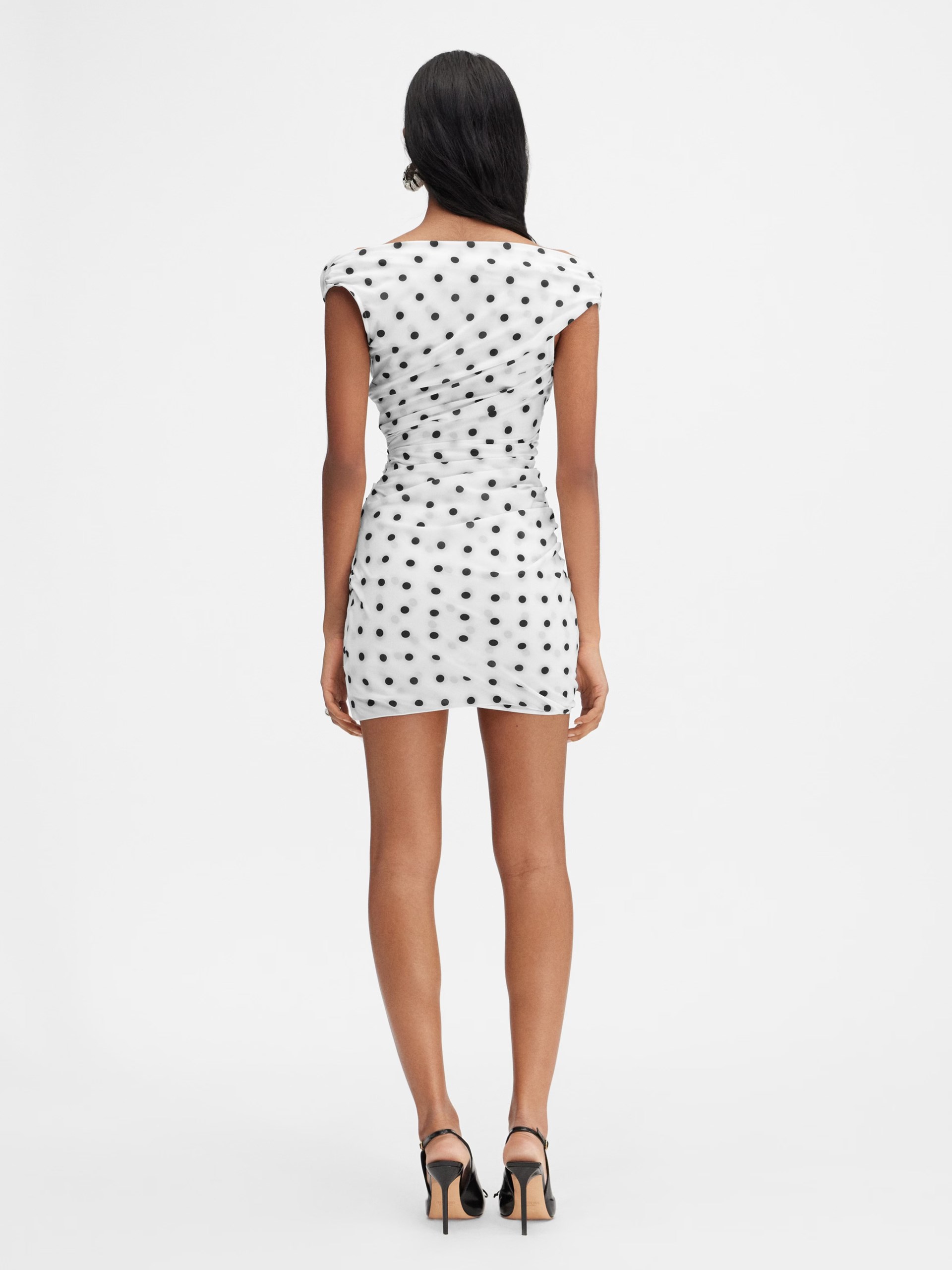 Jacquemus Rita White Polka Dot Mini Dress
