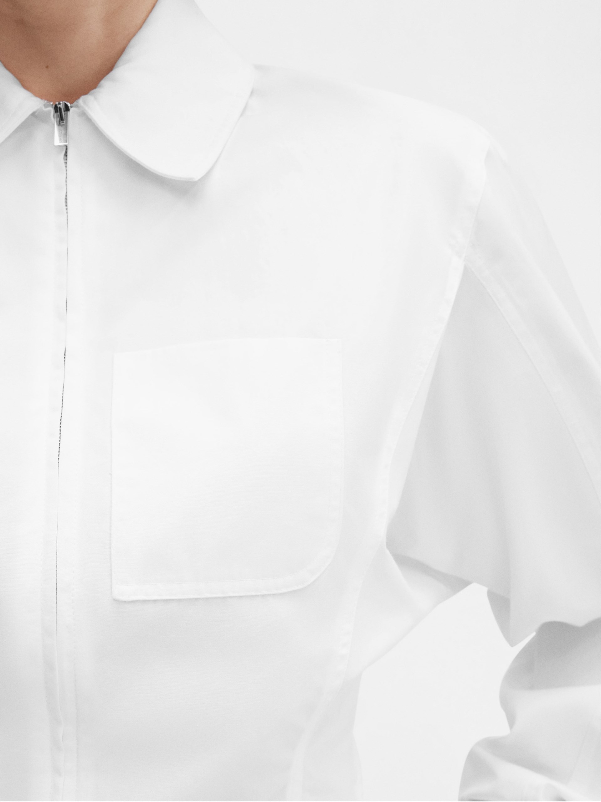 Біла вкорочена сорочка Jacquemus Mirada на блискавці