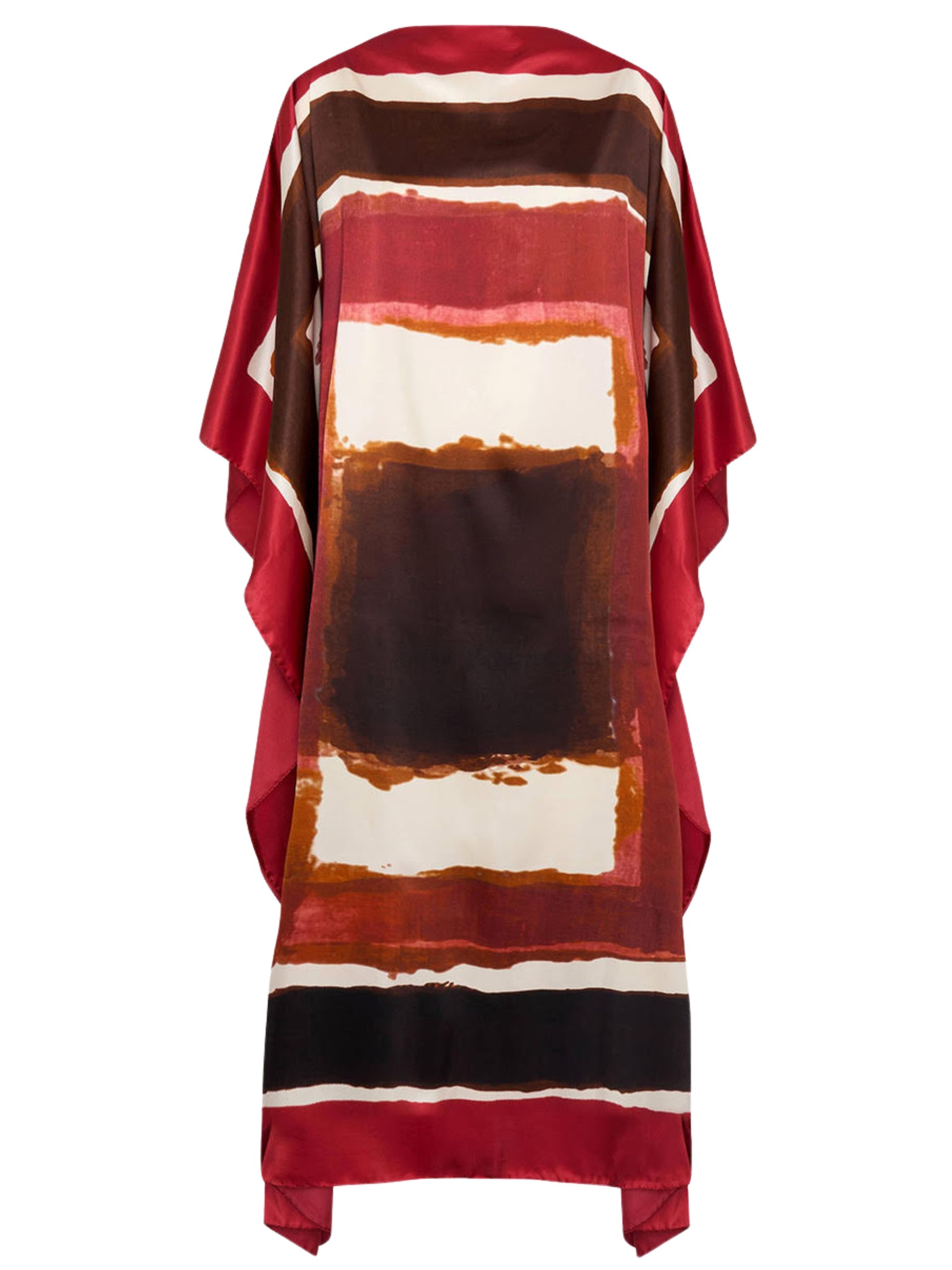 Kiton loose-fitting silk dress with abstract print