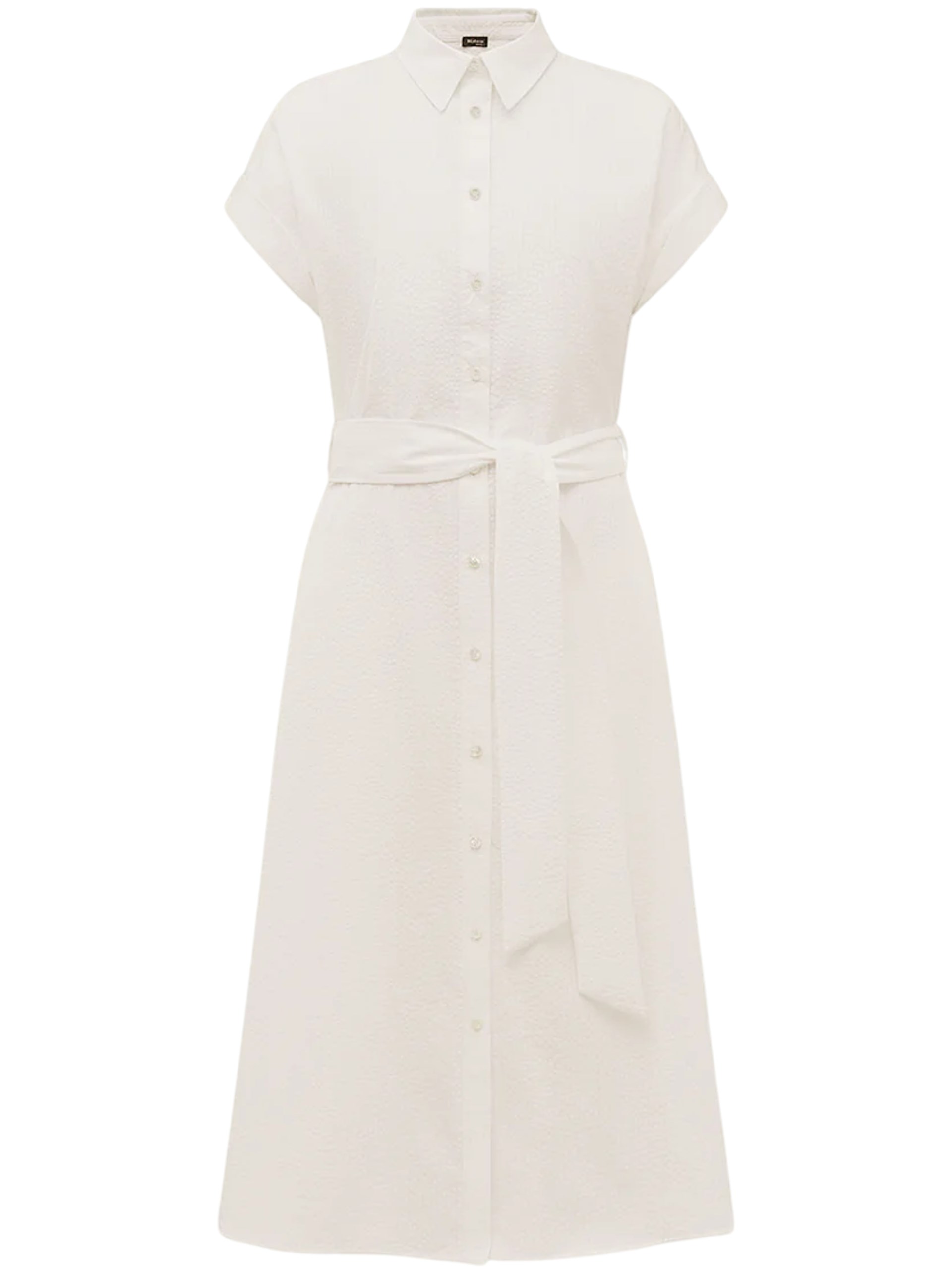 Kiton white cotton shirt dress