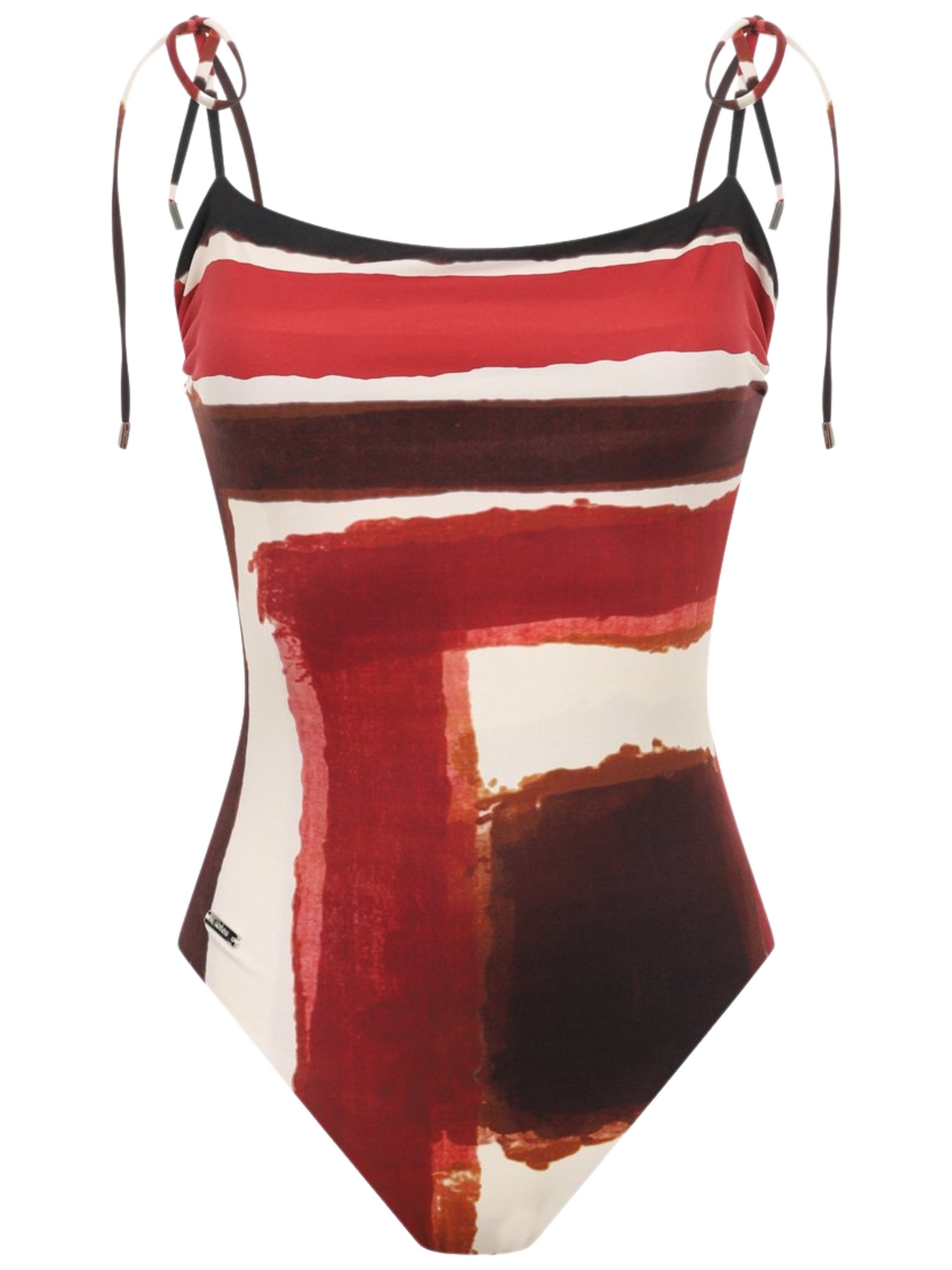 Kiton one-piece swimsuit with abstract print