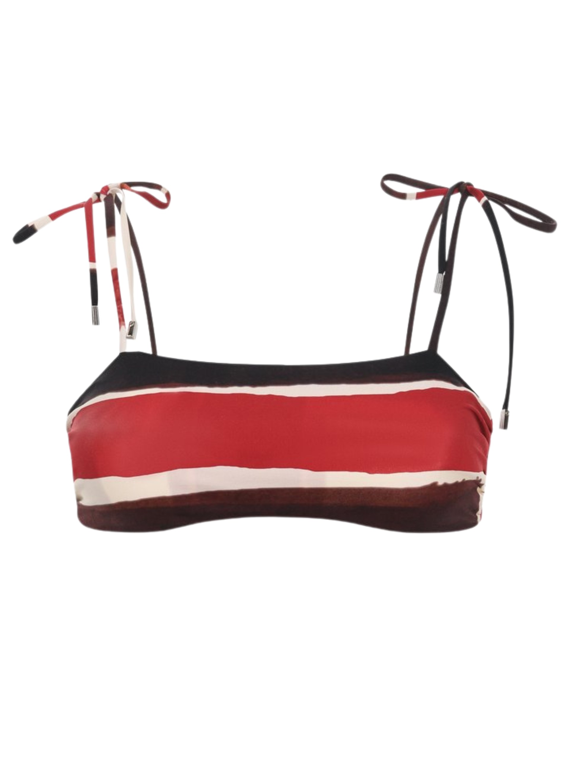 Kiton abstract print swimsuit top