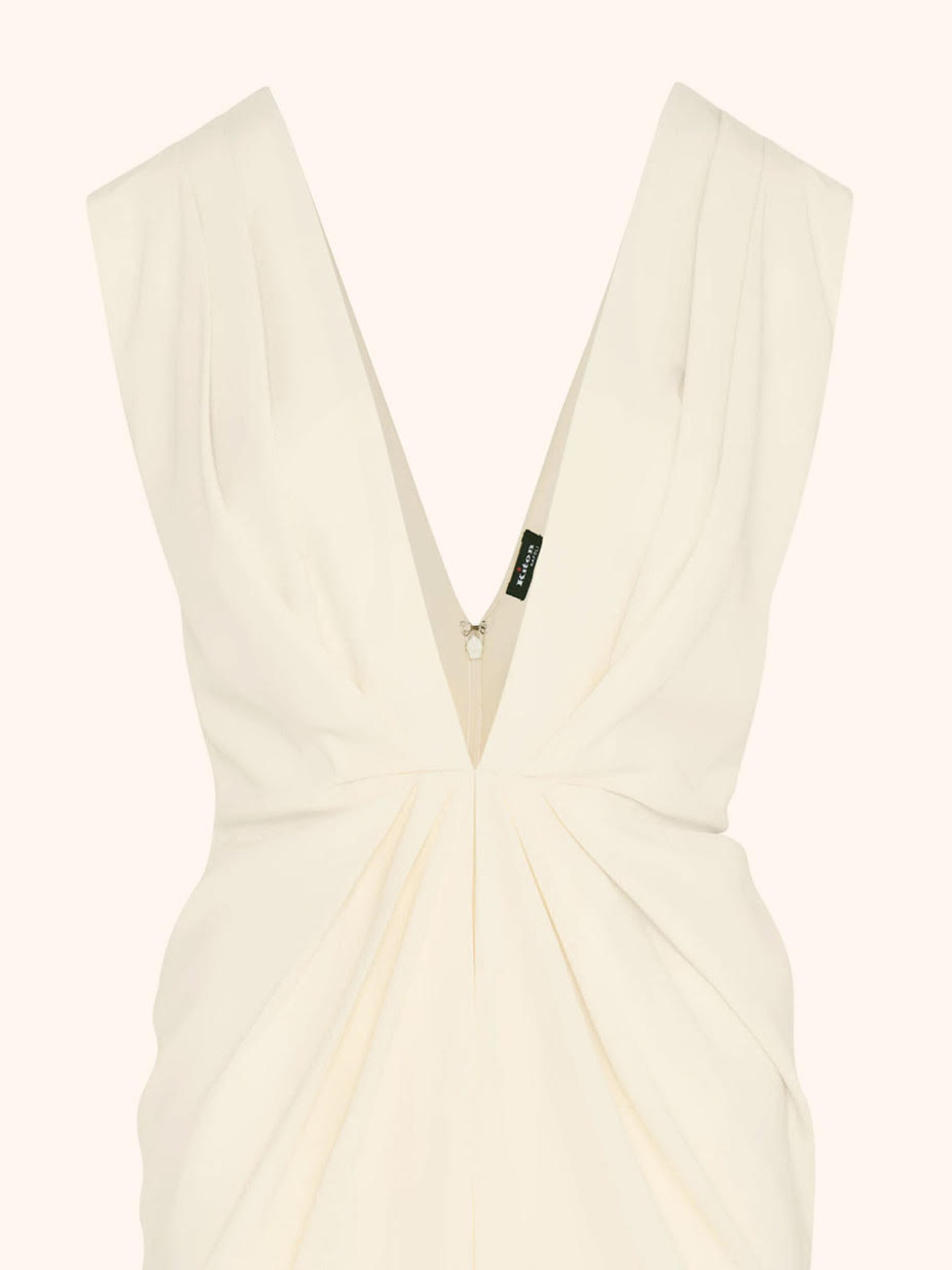 Ivory Kiton dress with deep V-neck