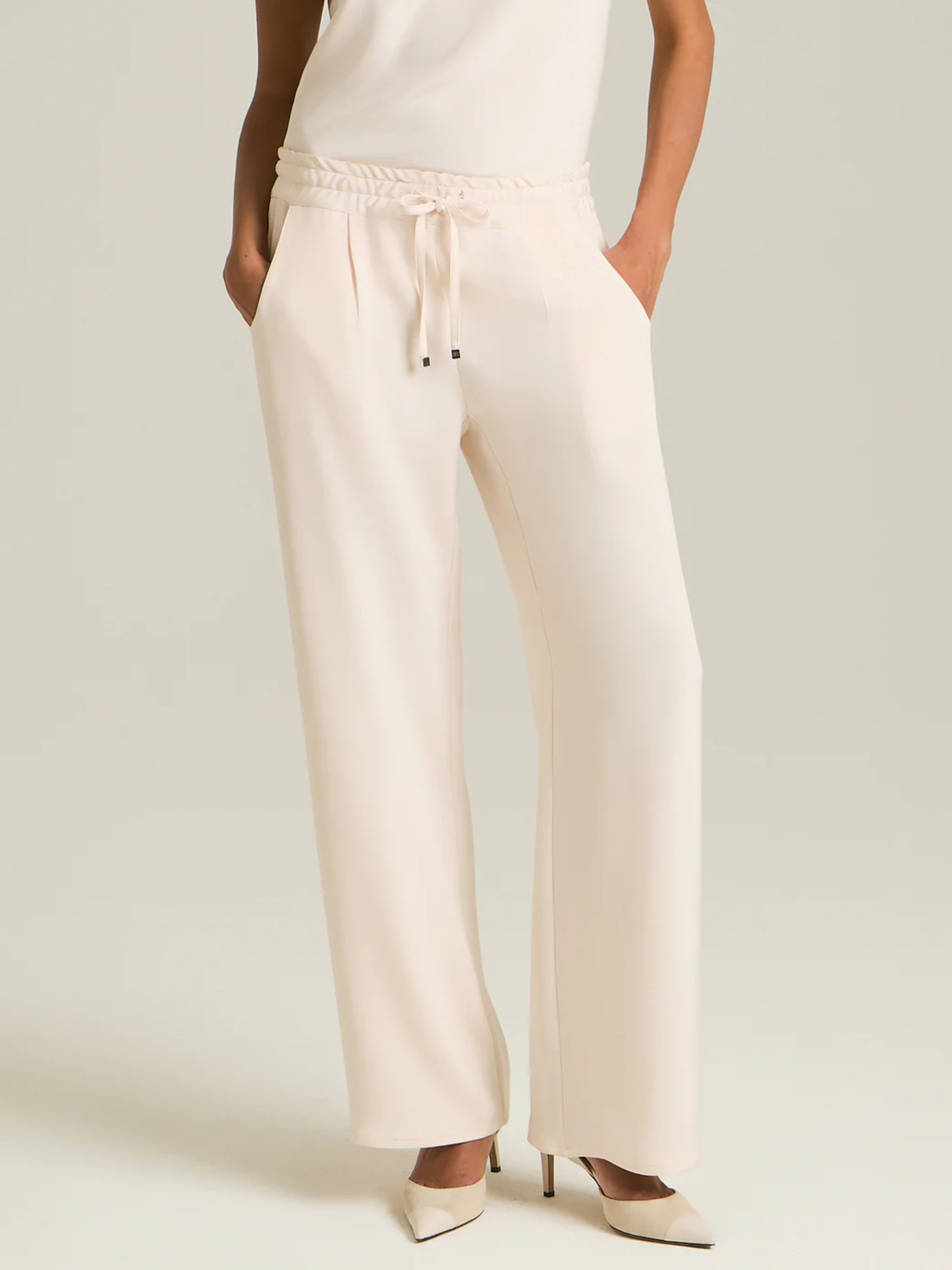 Light pink silk pants Kiton loose fit