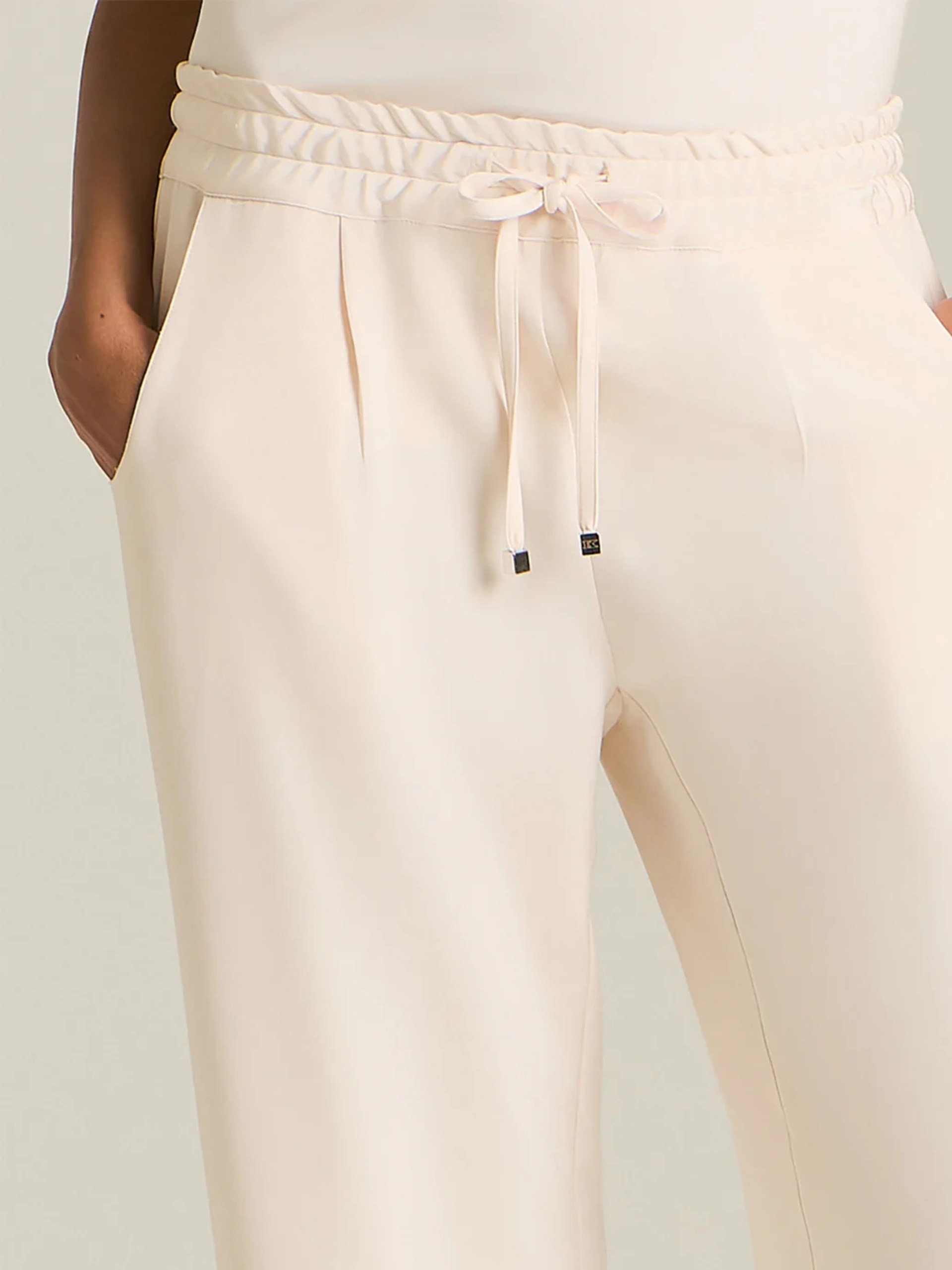 Light pink silk pants Kiton loose fit