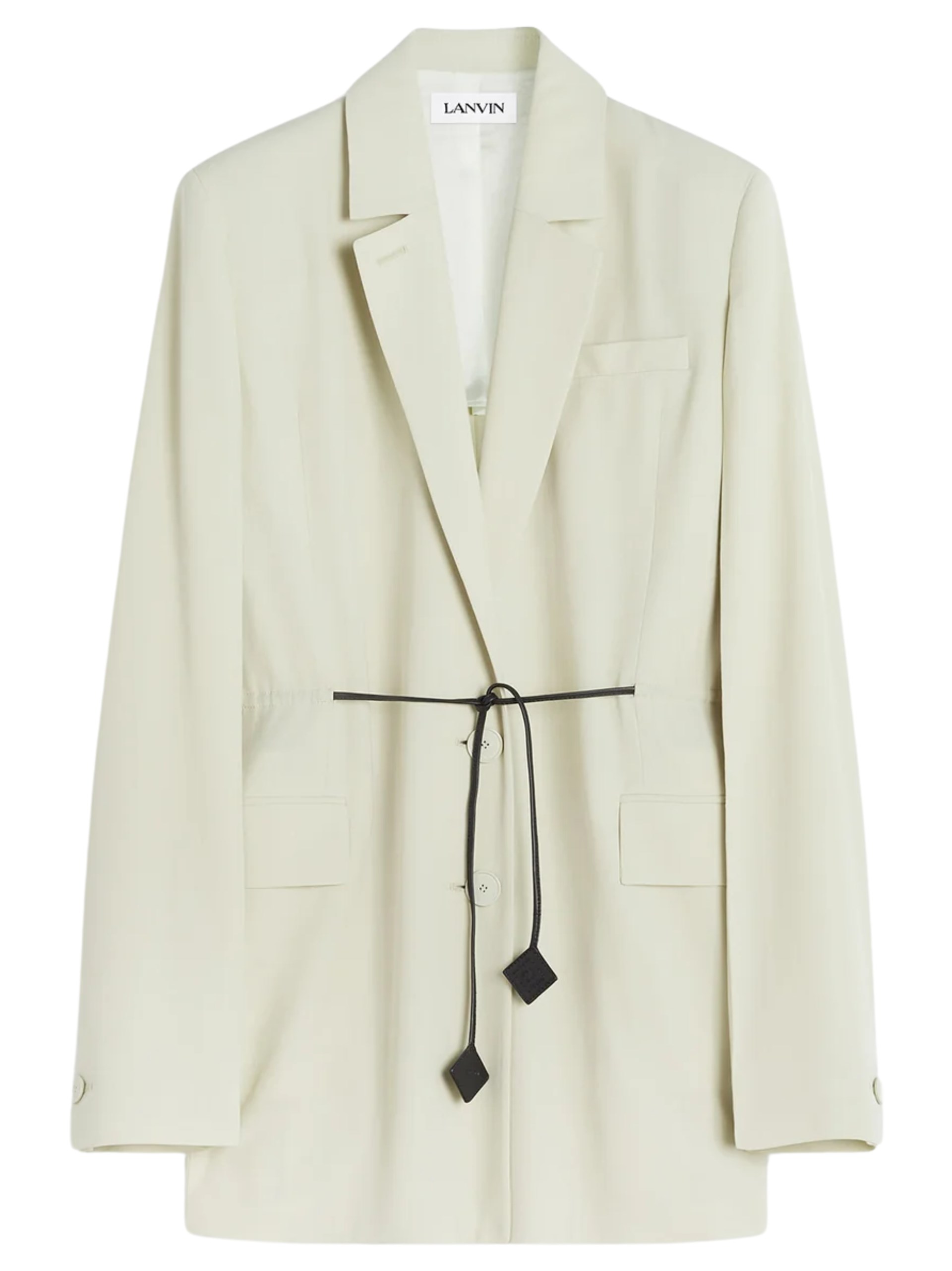 Lanvin light beige single-breasted jacket with belt