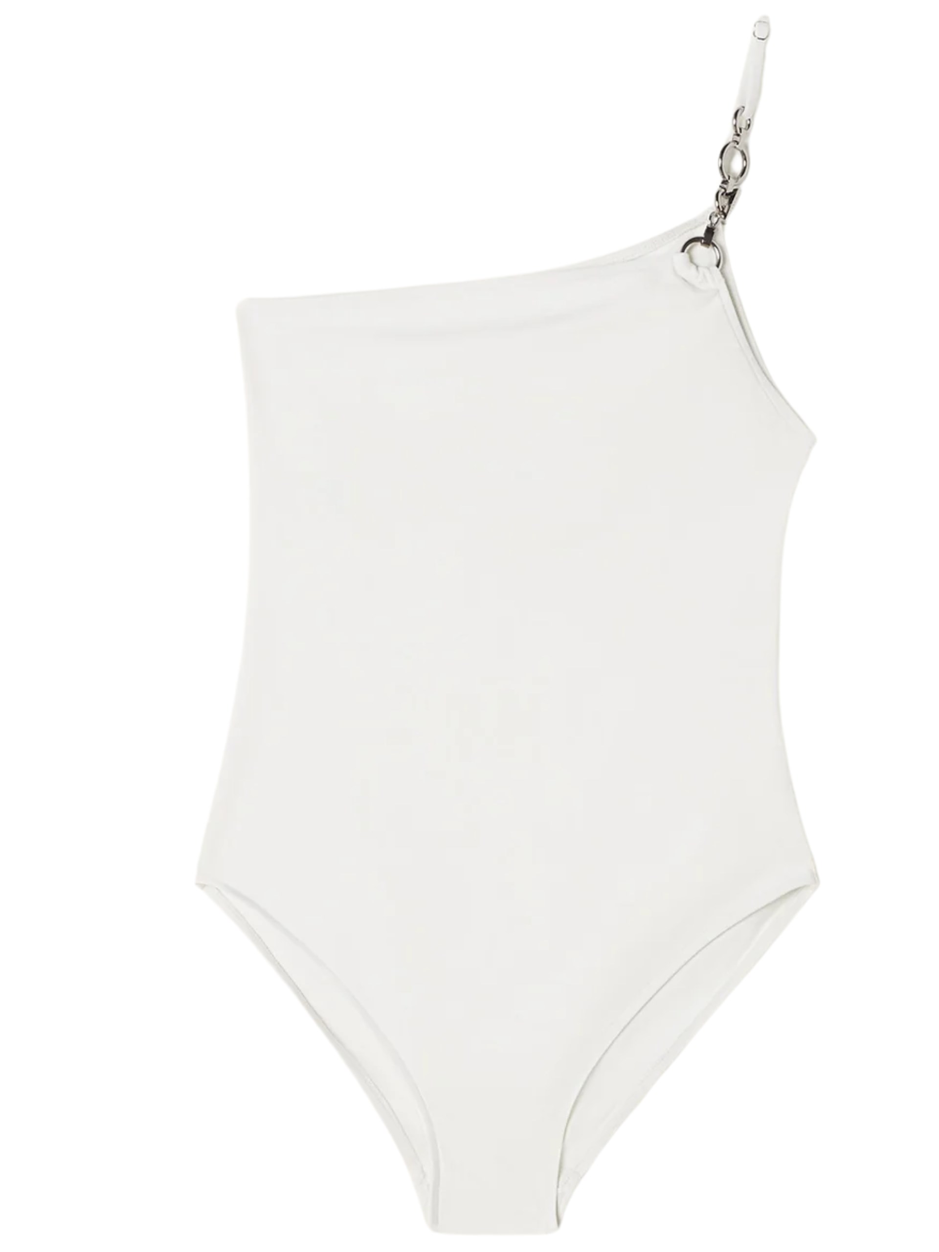 Lanvin one-piece asymmetric swimsuit in white