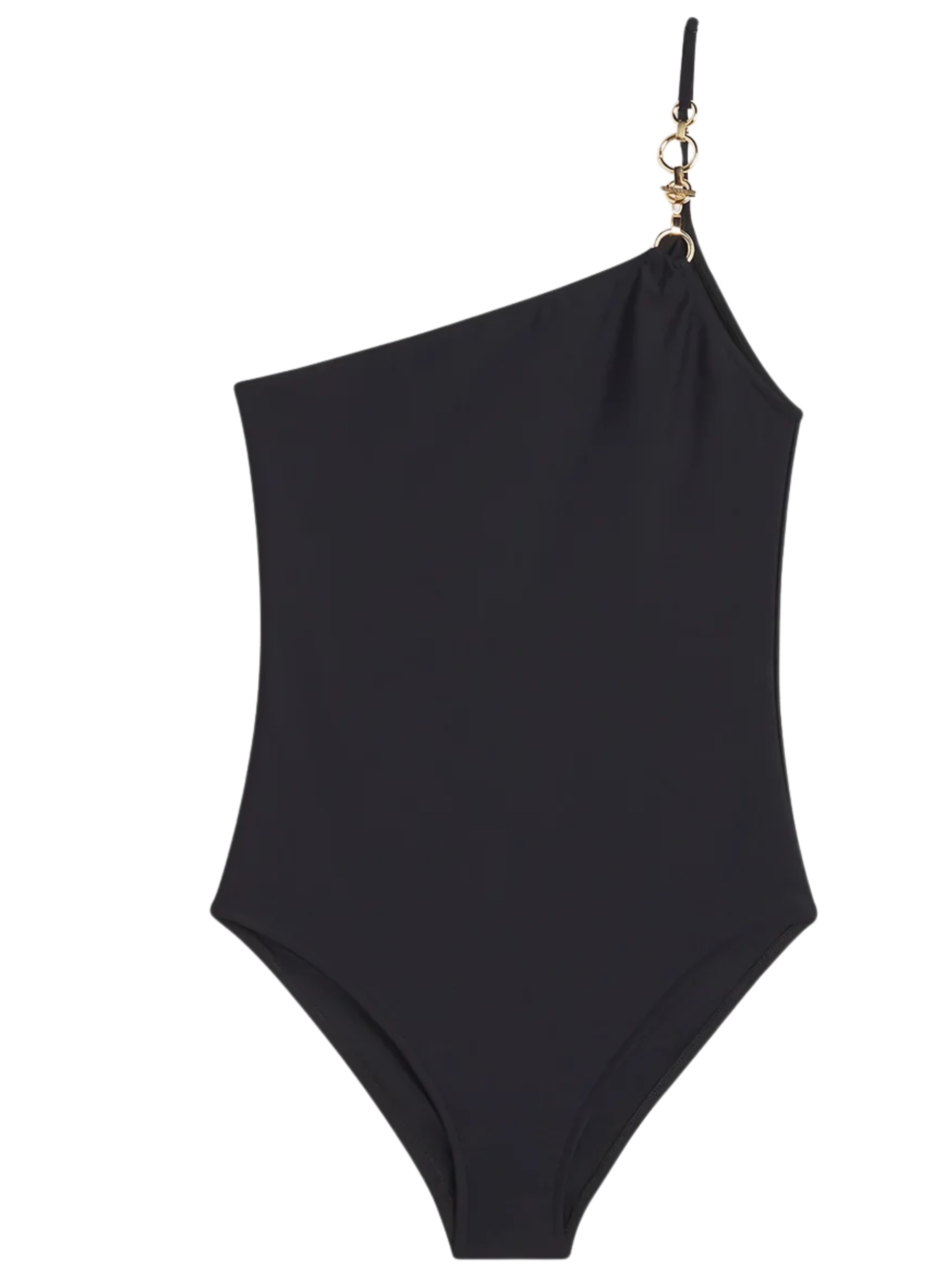 Lanvin one-piece asymmetric swimsuit in black