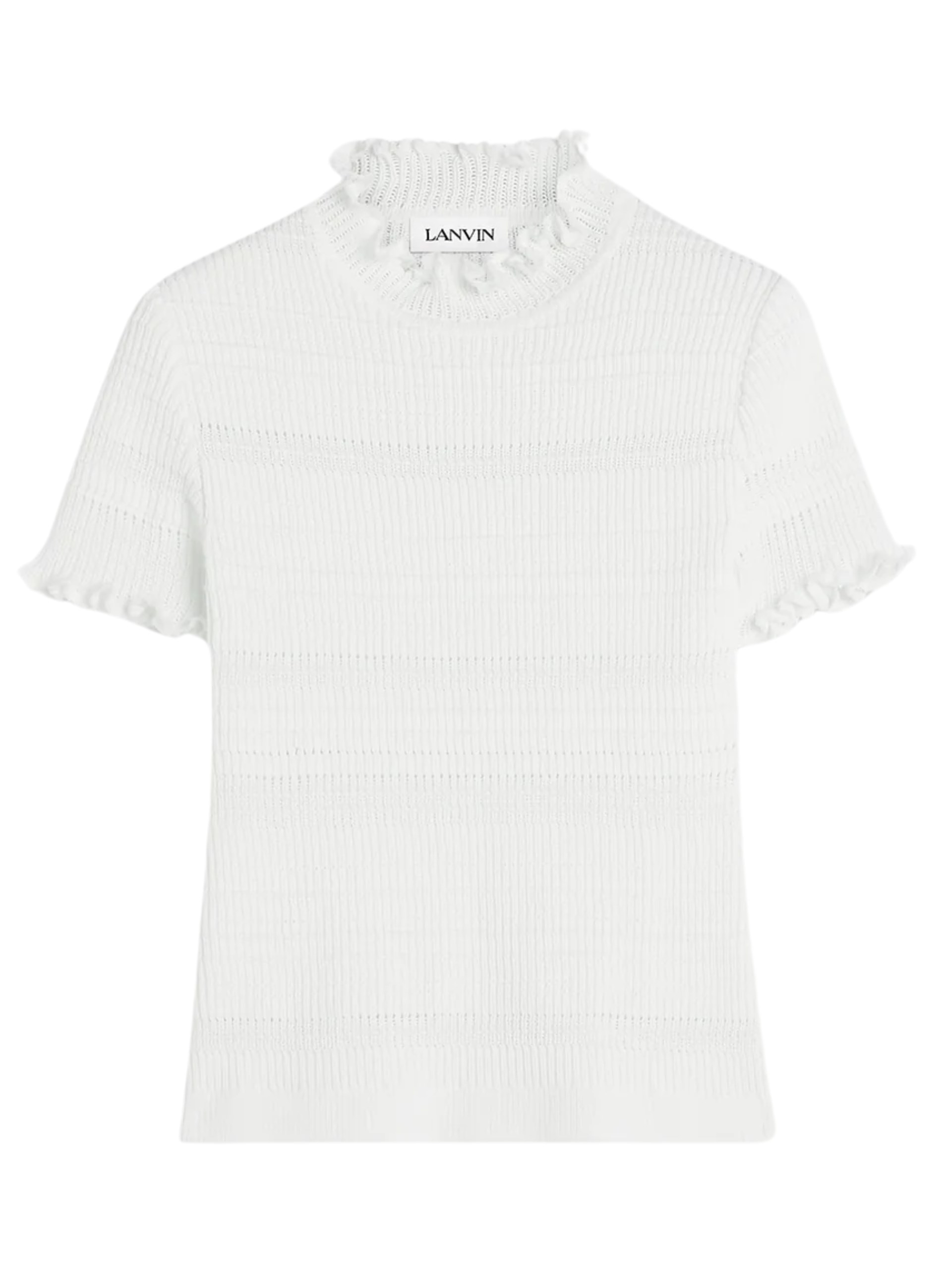 Білий в`язаний топ Lanvin з бавовни