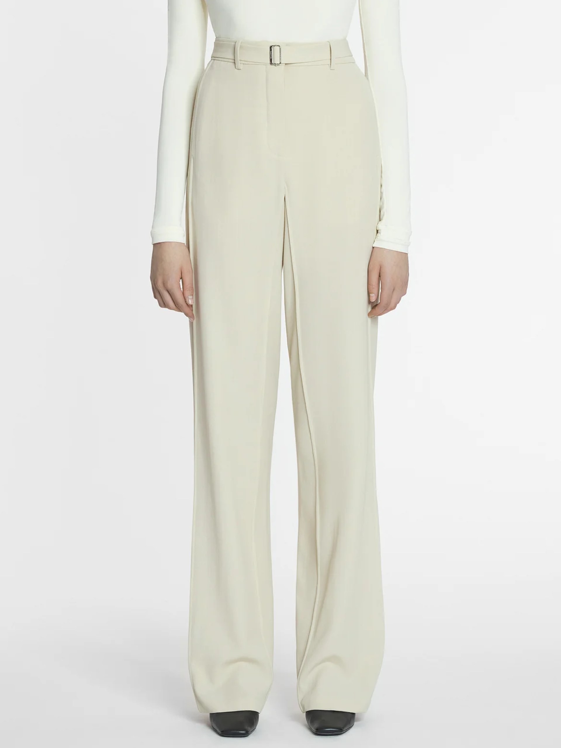 Light beige Lanvin straight-cut pants