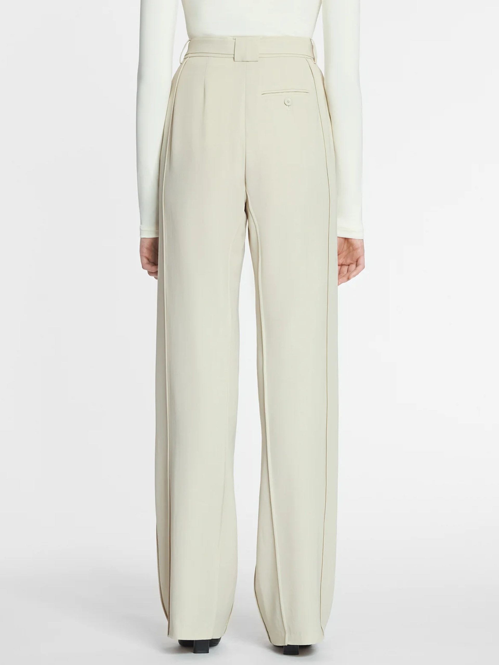 Light beige Lanvin straight-cut pants