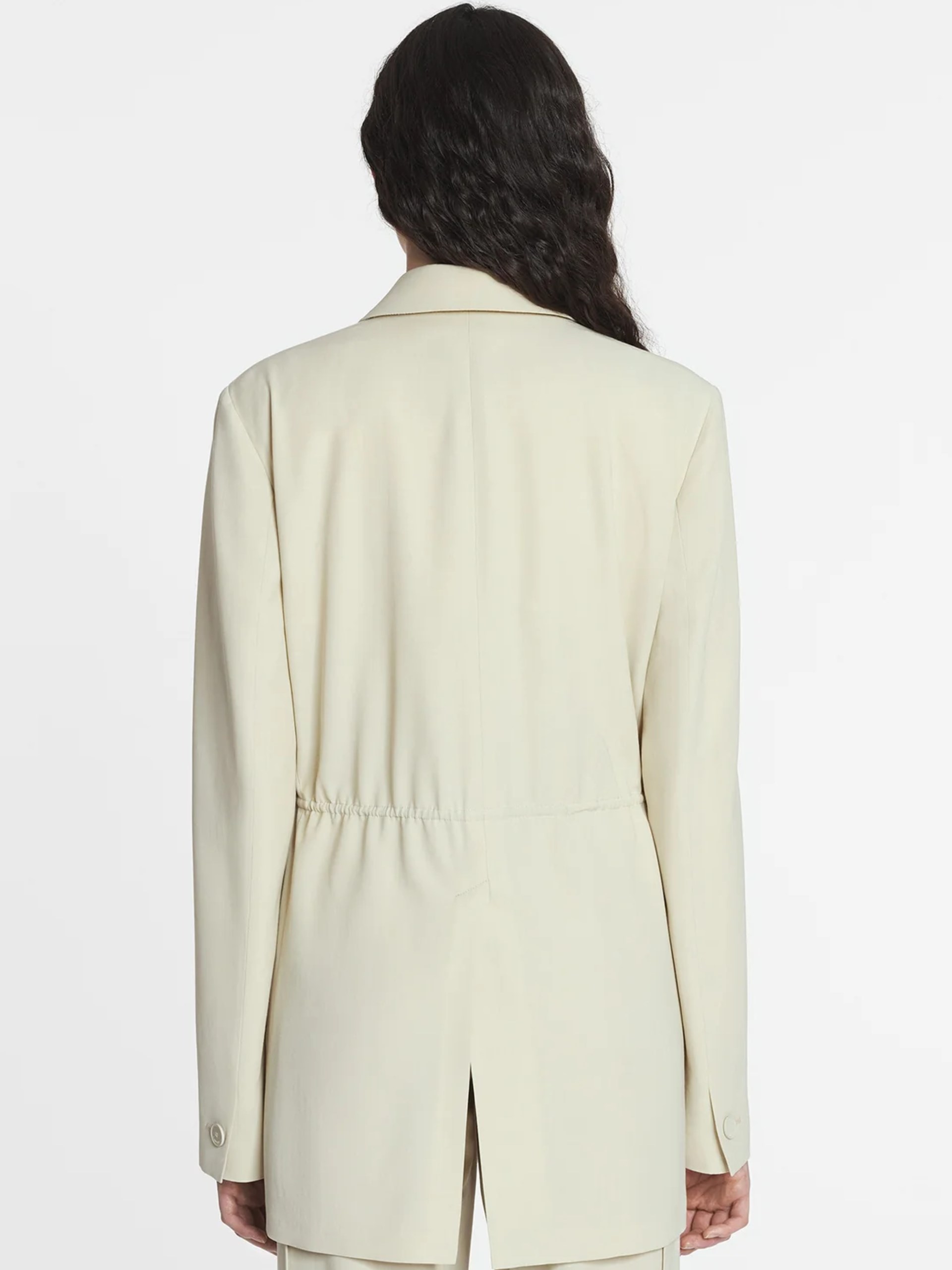 Lanvin light beige single-breasted jacket with belt