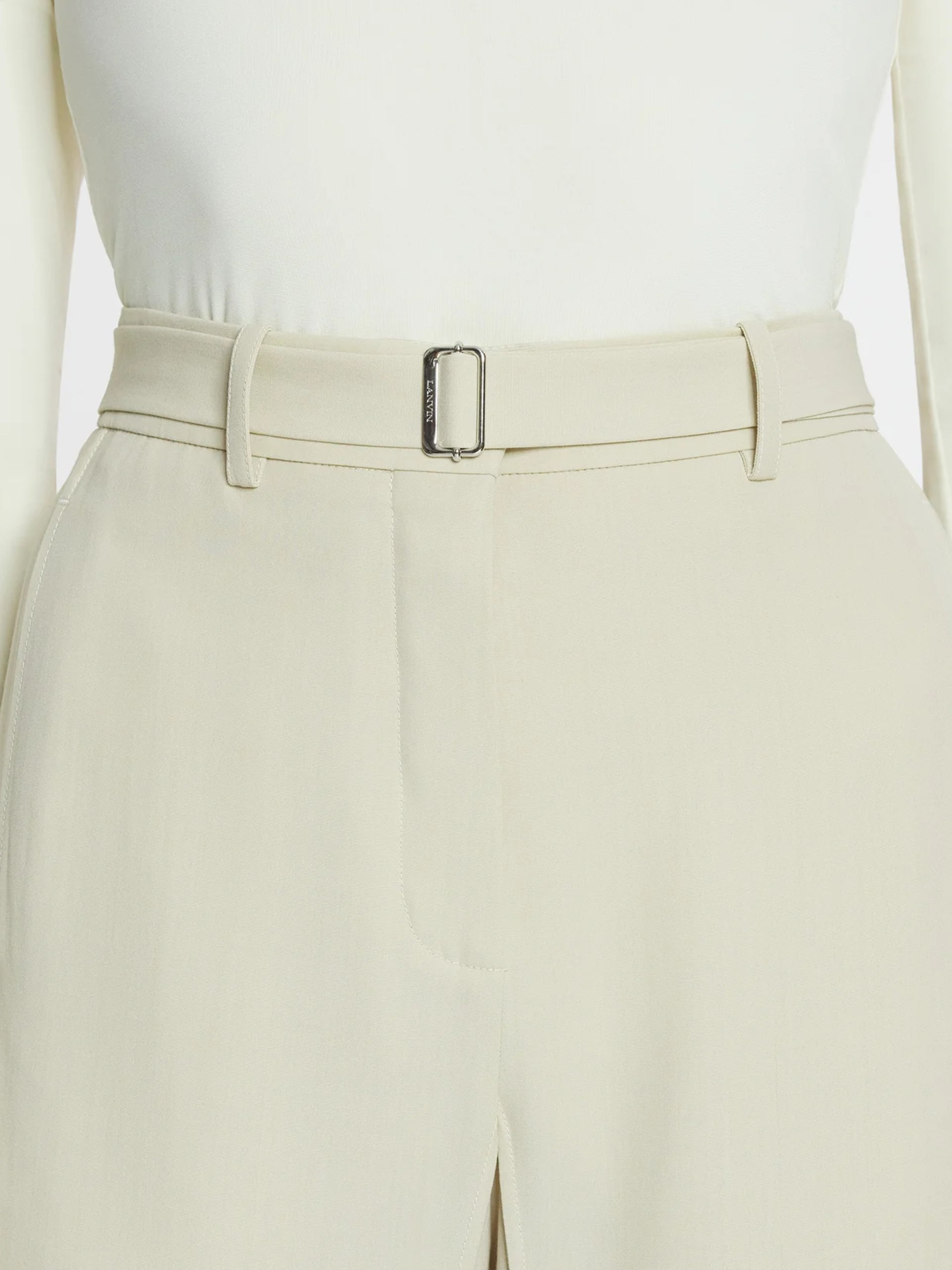 Light beige Lanvin straight-cut pants