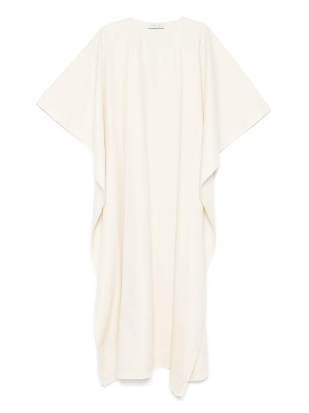 Lanvin ivory v-neck maxi dress