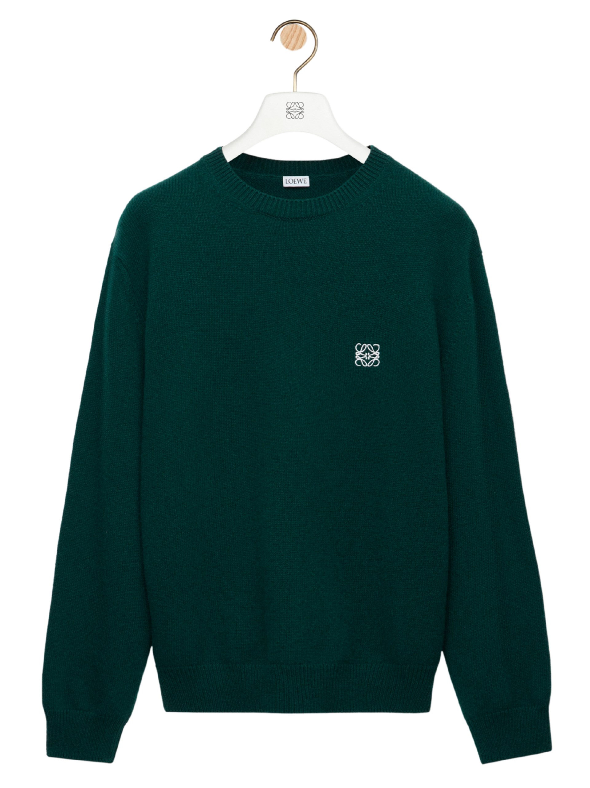 Men's dark green Loewe Anagram wool sweater