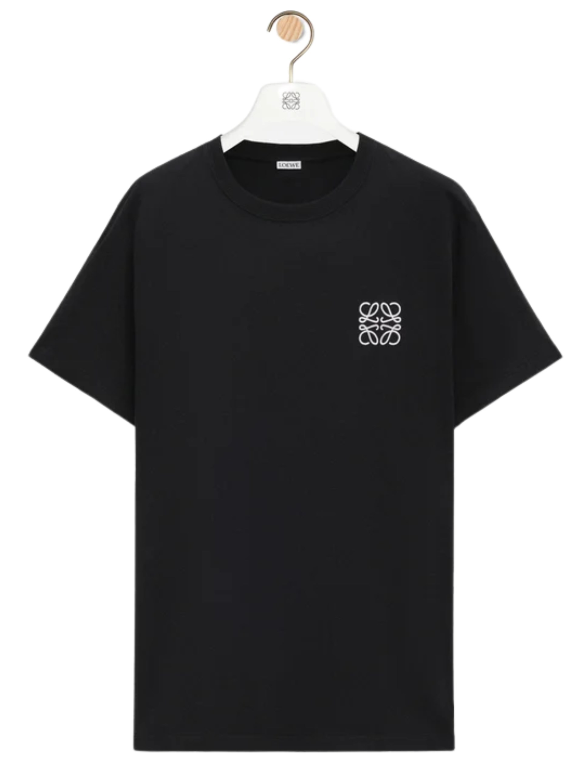 Loewe black unisex T-shirt with embroidered Anagram logo
