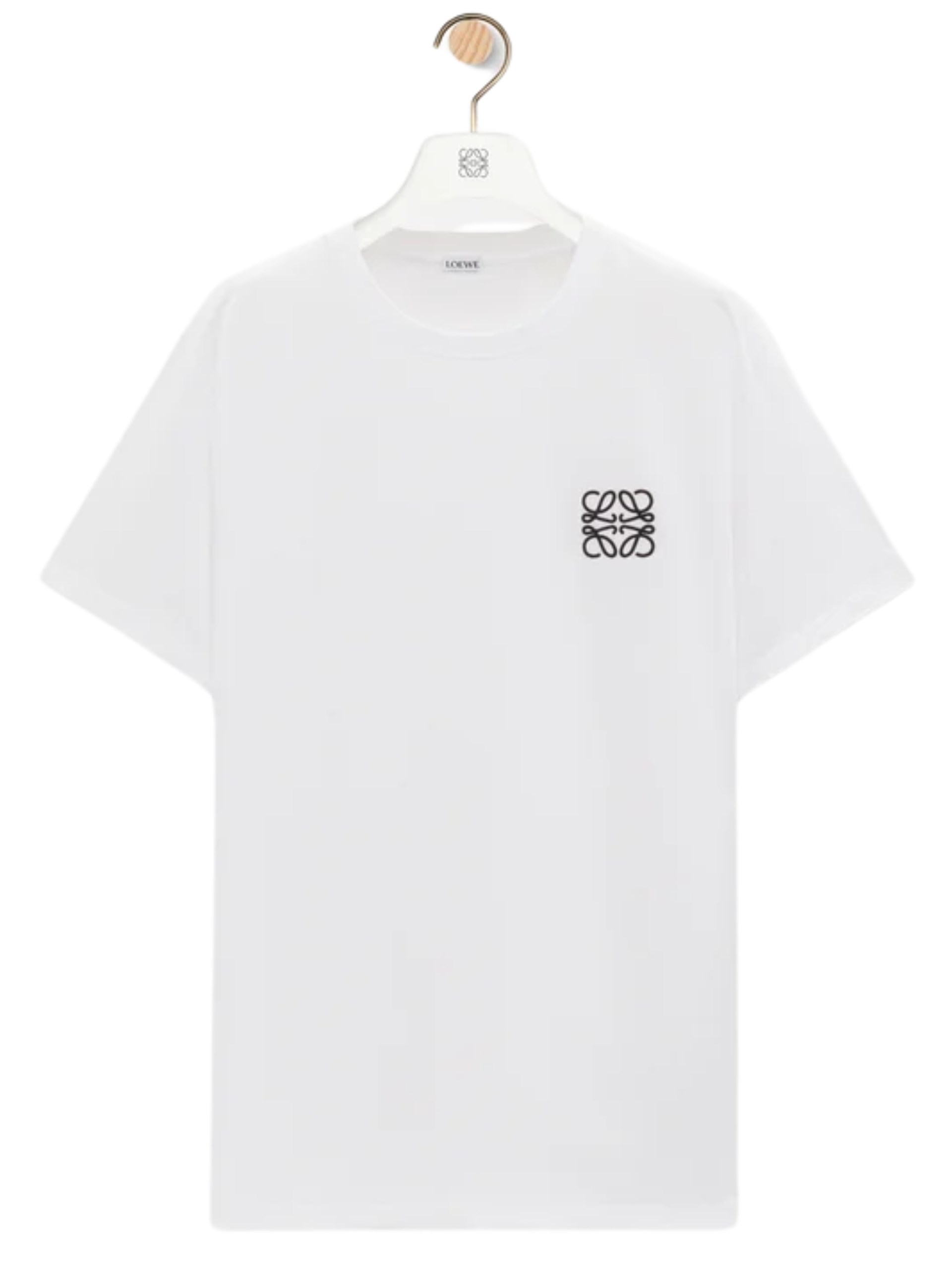 Loewe white unisex T-shirt with embroidered Anagram logo